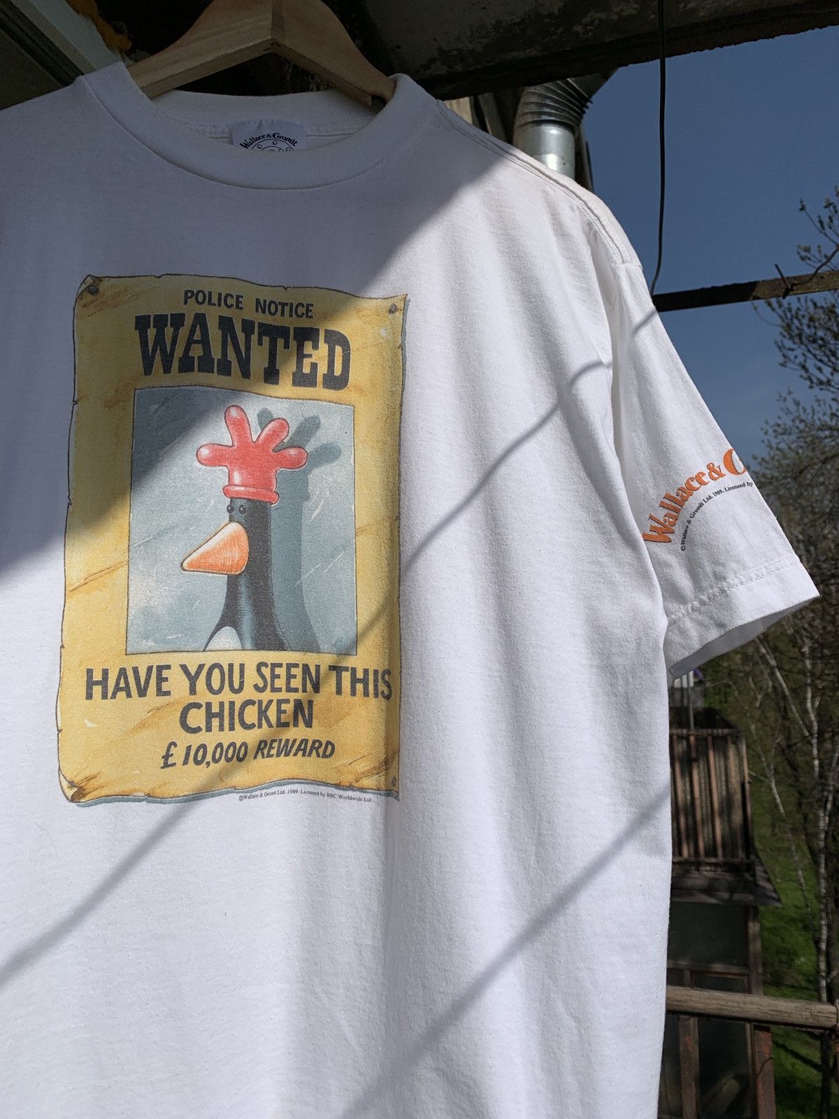 Cartoon Network 1989 Vintage Wallace & Gromit Wanted Chicken T-Shirt Size US L / EU 52-54 / 3 - 3 Thumbnail