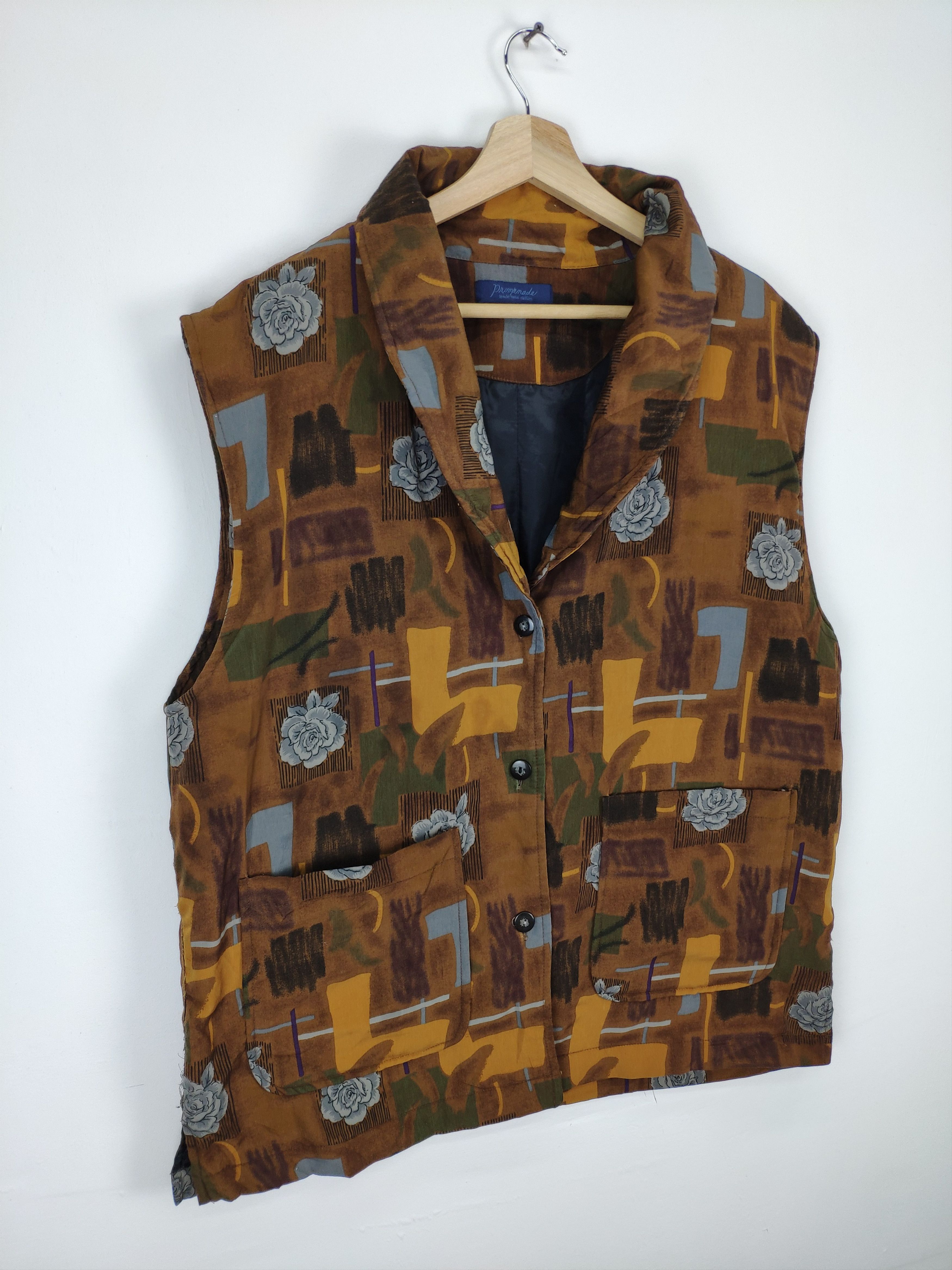 Japanese Brand Vintage Vest Art Abstract Japanese Style Size US L / EU 52-54 / 3 - 3 Thumbnail