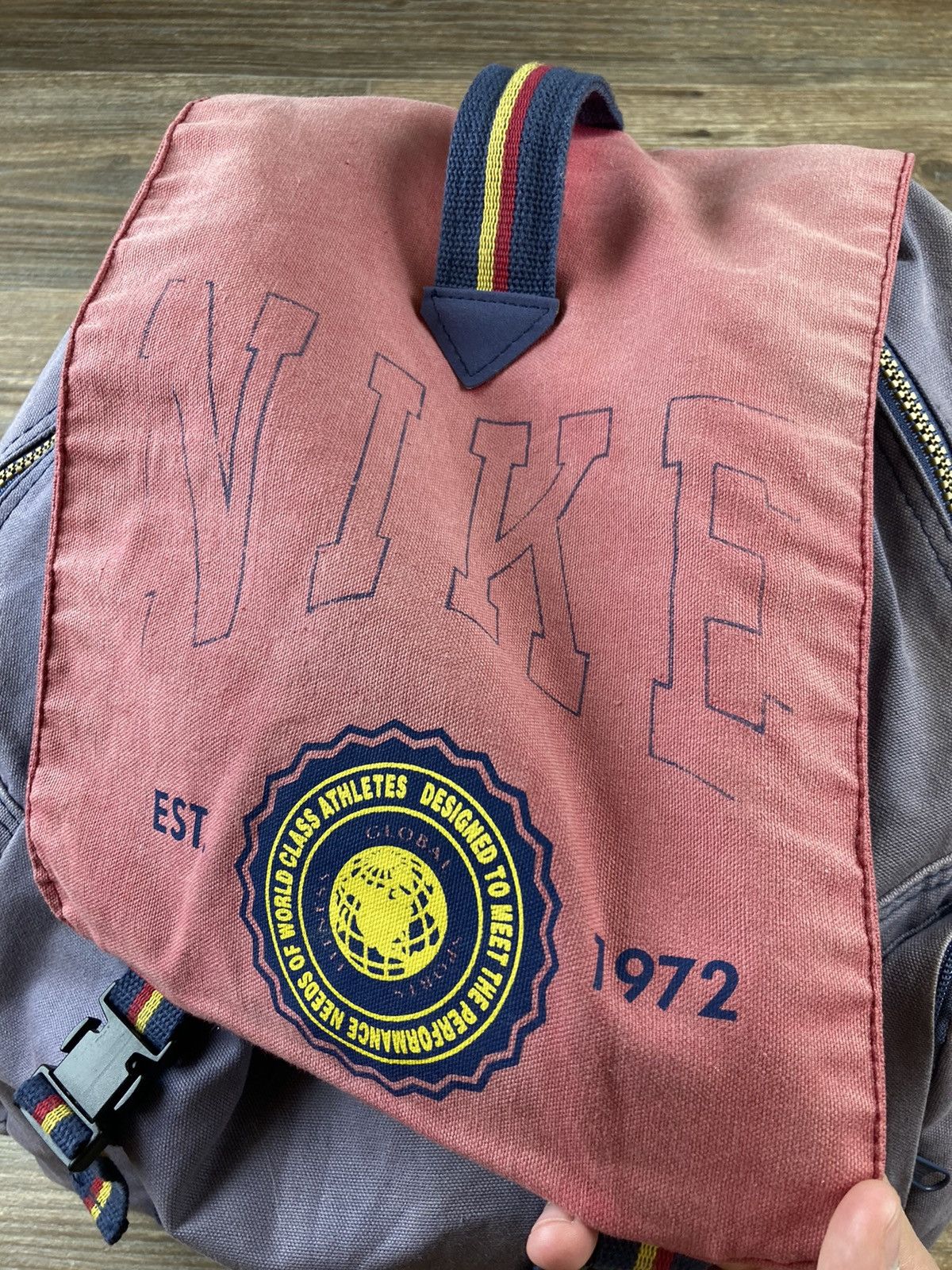 Nike × Vintage Vintage Nike pink/purple backpack bag Size ONE SIZE - 7 Thumbnail