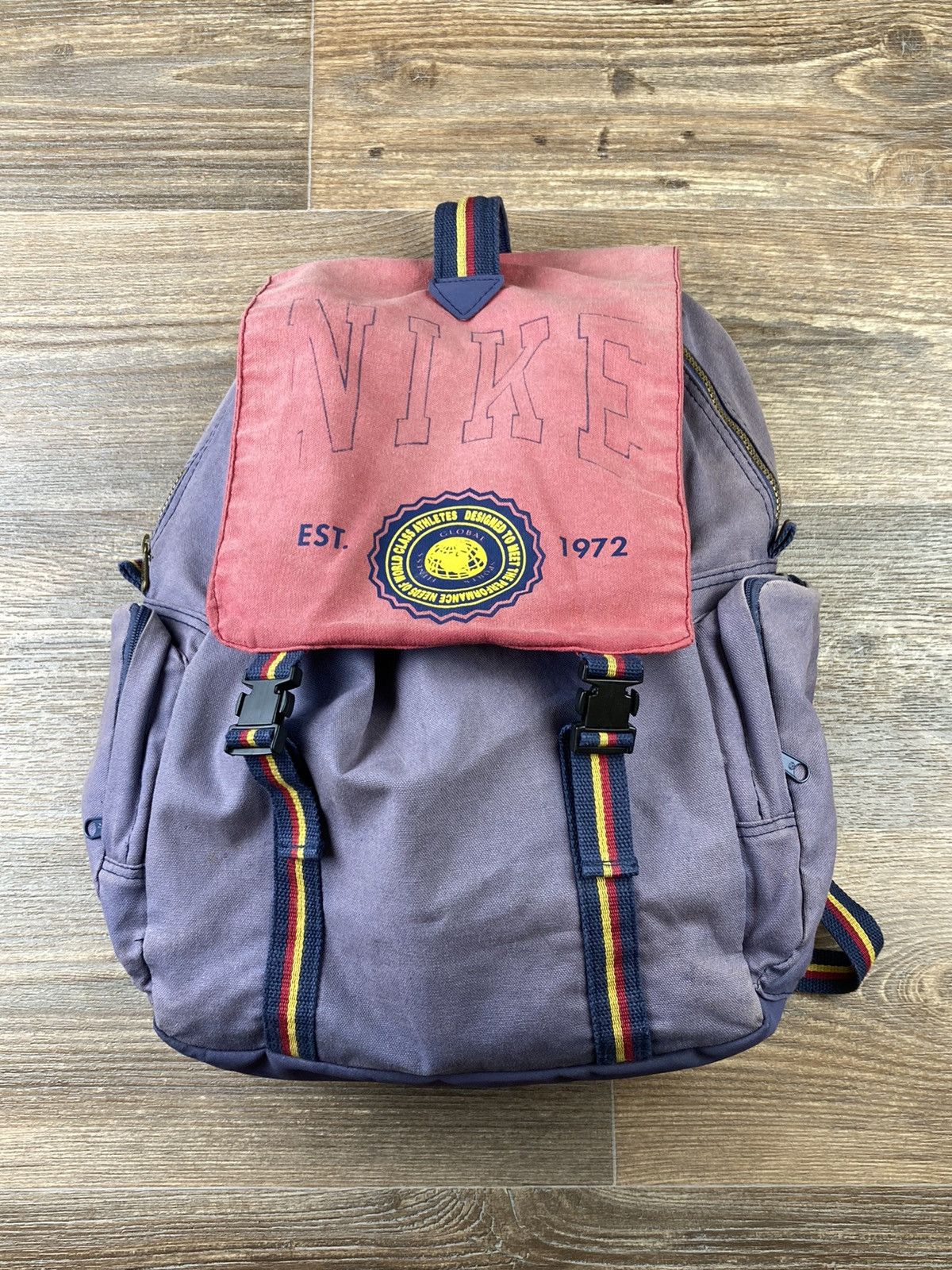 Nike × Vintage Vintage Nike pink/purple backpack bag Size ONE SIZE - 6 Thumbnail