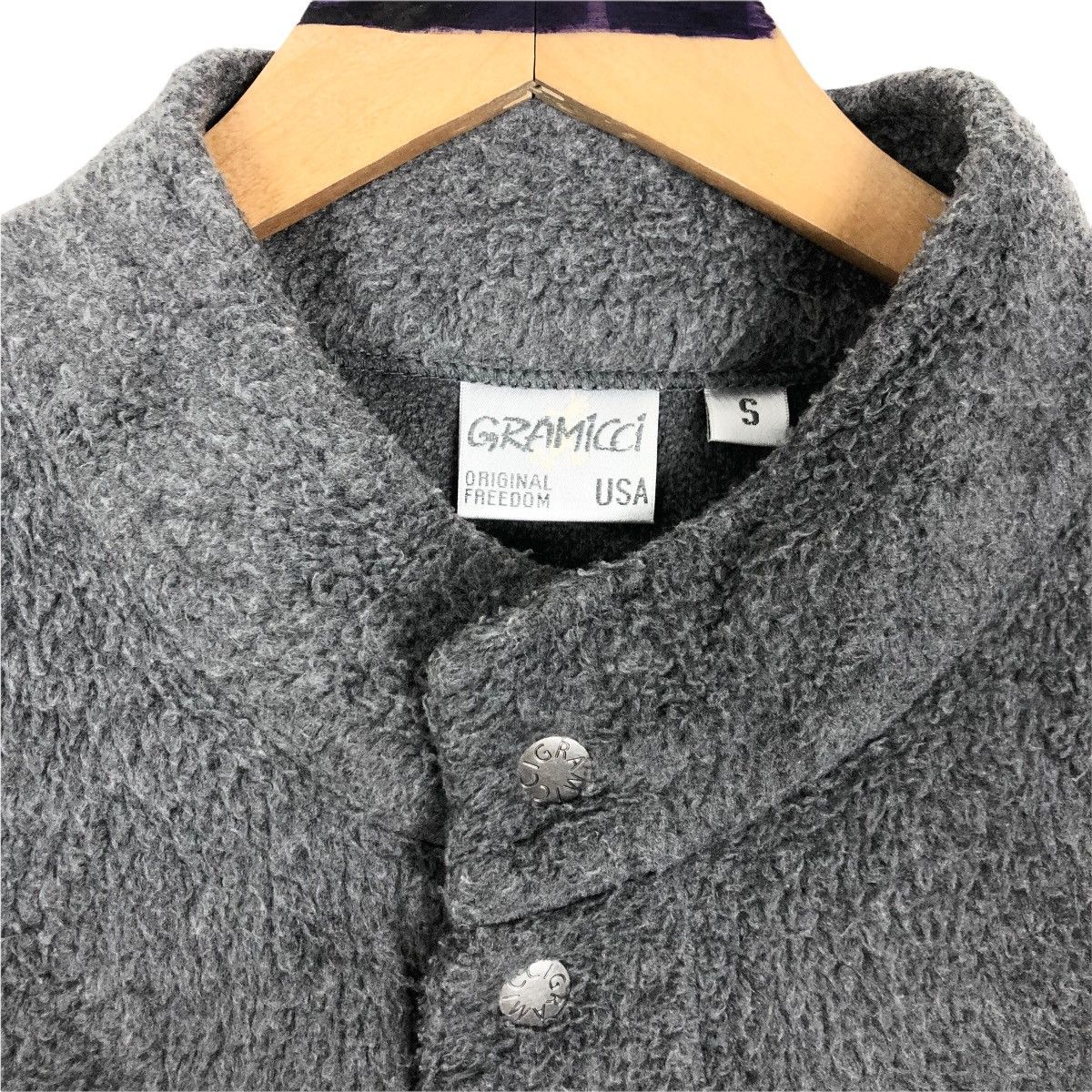 Gramicci Vintage Gramicci USA Mock Neck Fleece Sweater Button Up Size US L / EU 52-54 / 3 - 6 Thumbnail