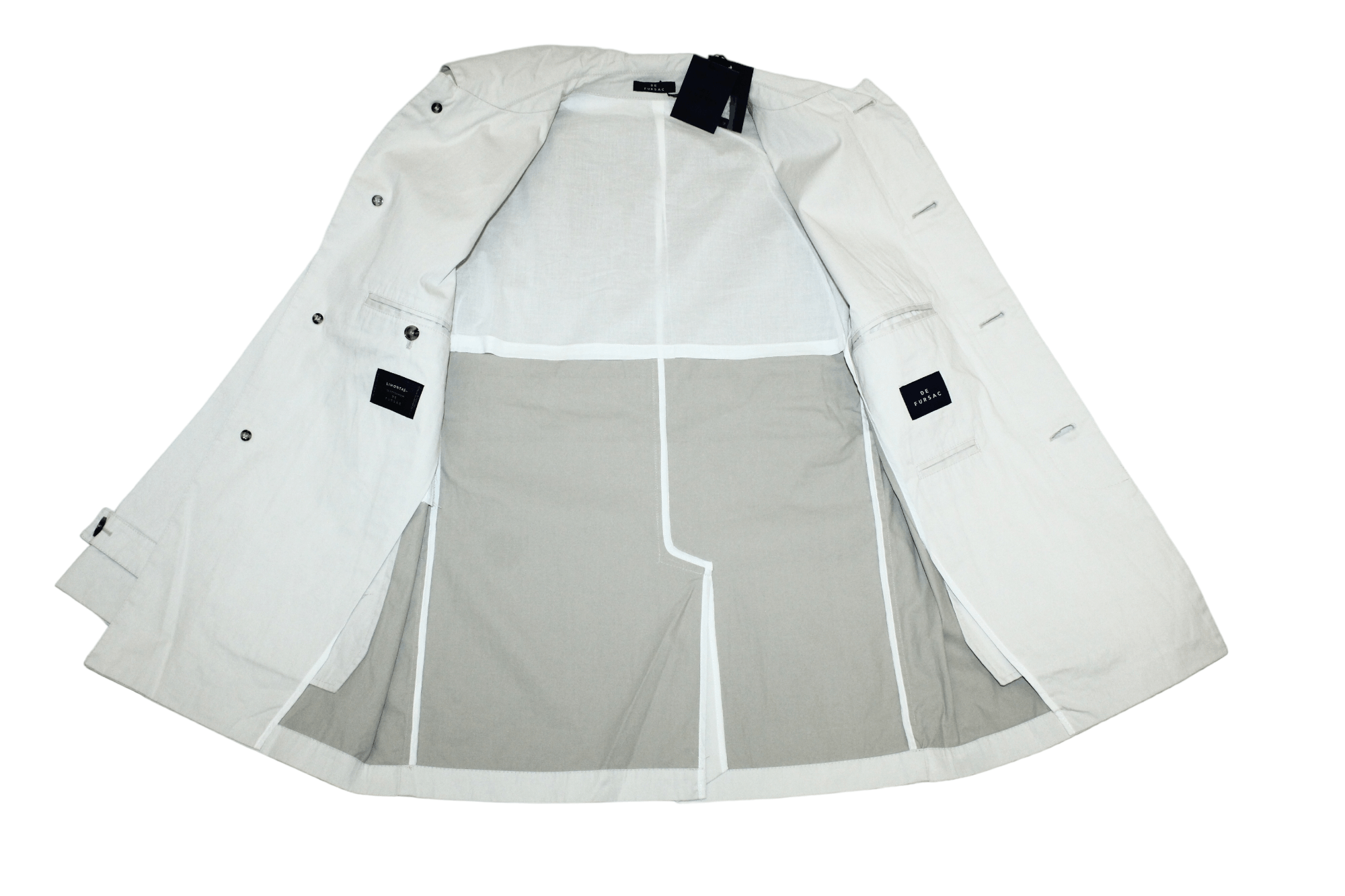 Costume National 💥Limonta selection pour De Fursac Solid Classic Trench Coat Size US S / EU 44-46 / 1 - 5 Thumbnail