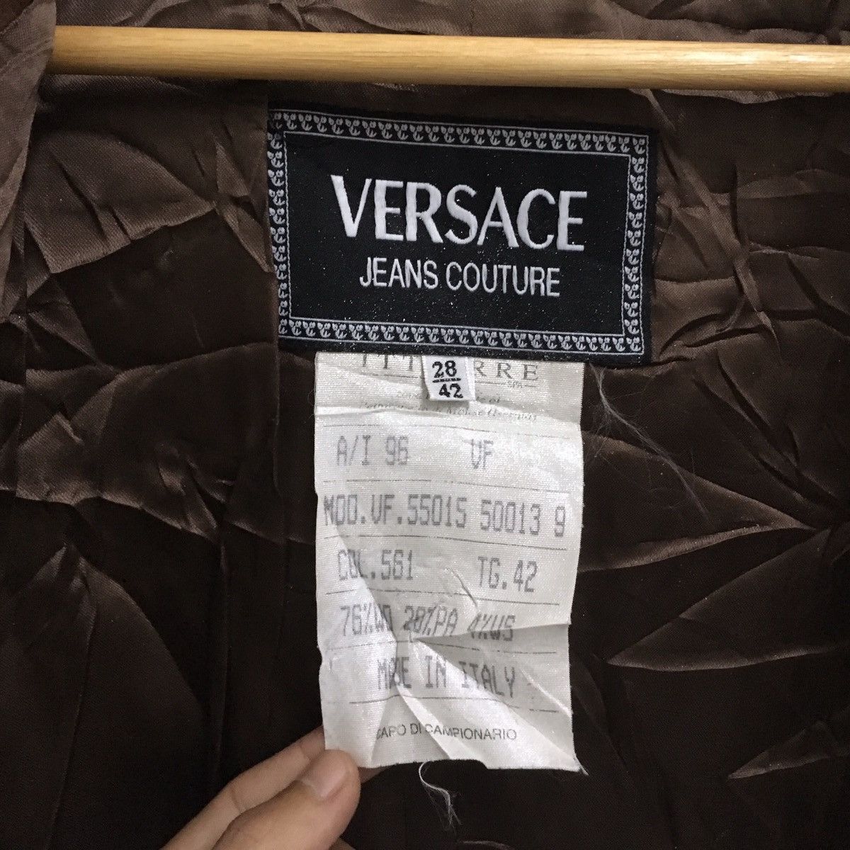 Versace × Versace Jeans Couture VERSACE Jeans Couture Luxury Brand Wool Blazer Coat Jacket Size 34R - 6 Thumbnail
