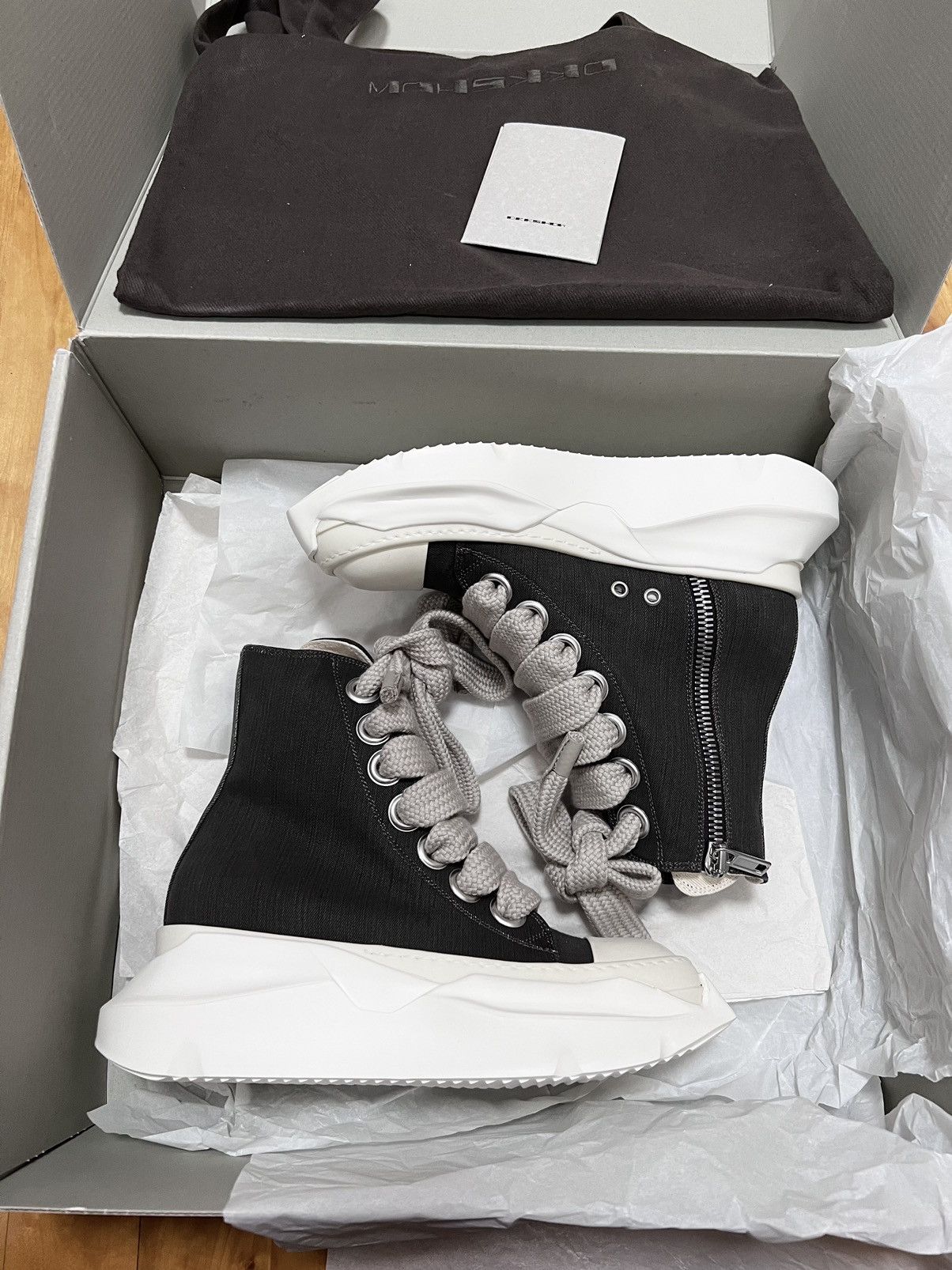 Rick Owens × Rick Owens Drkshdw Rick owens drkshdw jumbo laces ramones abstract sneakers Size US 7.5 / IT 37.5 - 1 Thumbnail