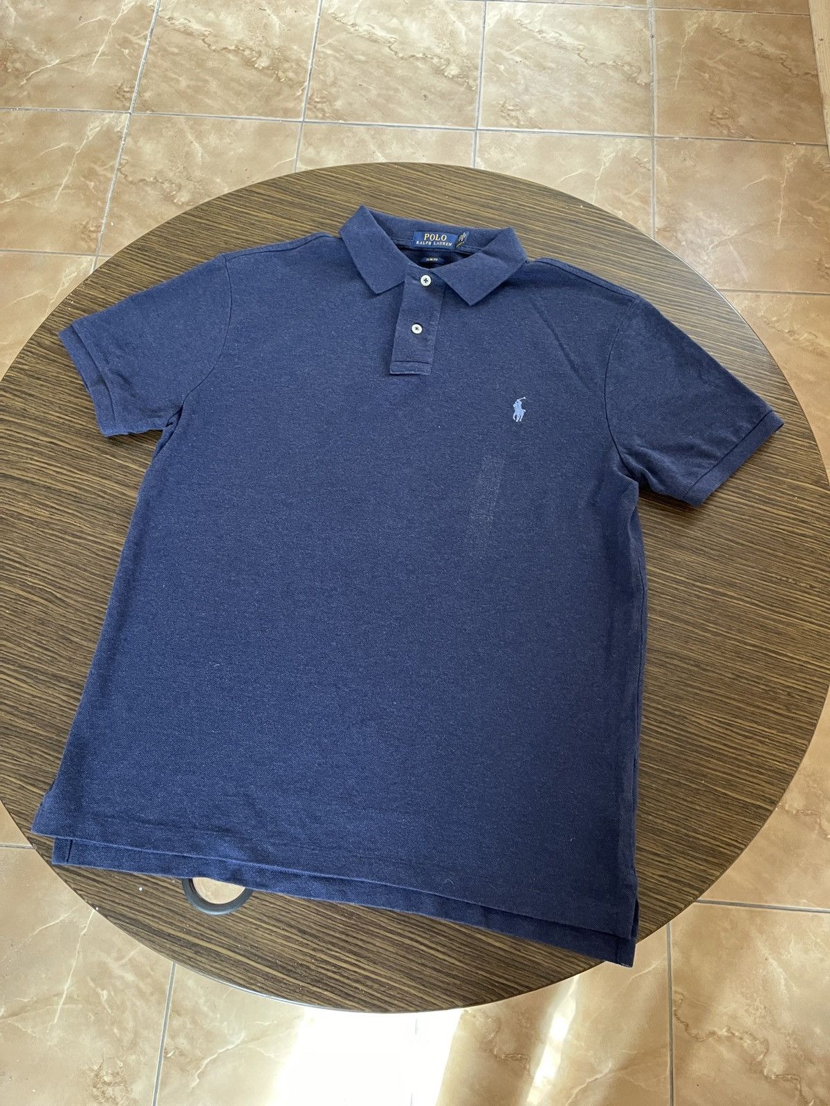 Polo Ralph Lauren Polo Ralph Lauren blue basic polo tee shirt Size US L / EU 52-54 / 3 - 4 Thumbnail