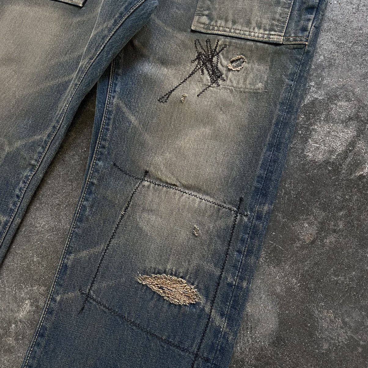 Kapital Kapital light wash cargo pocket denim Size US 33 - 2 Thumbnail