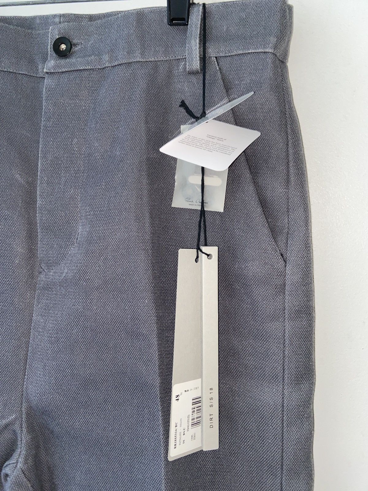 Rick Owens Dirt S/S 2018 Cropped Trousers NWT 48 IT