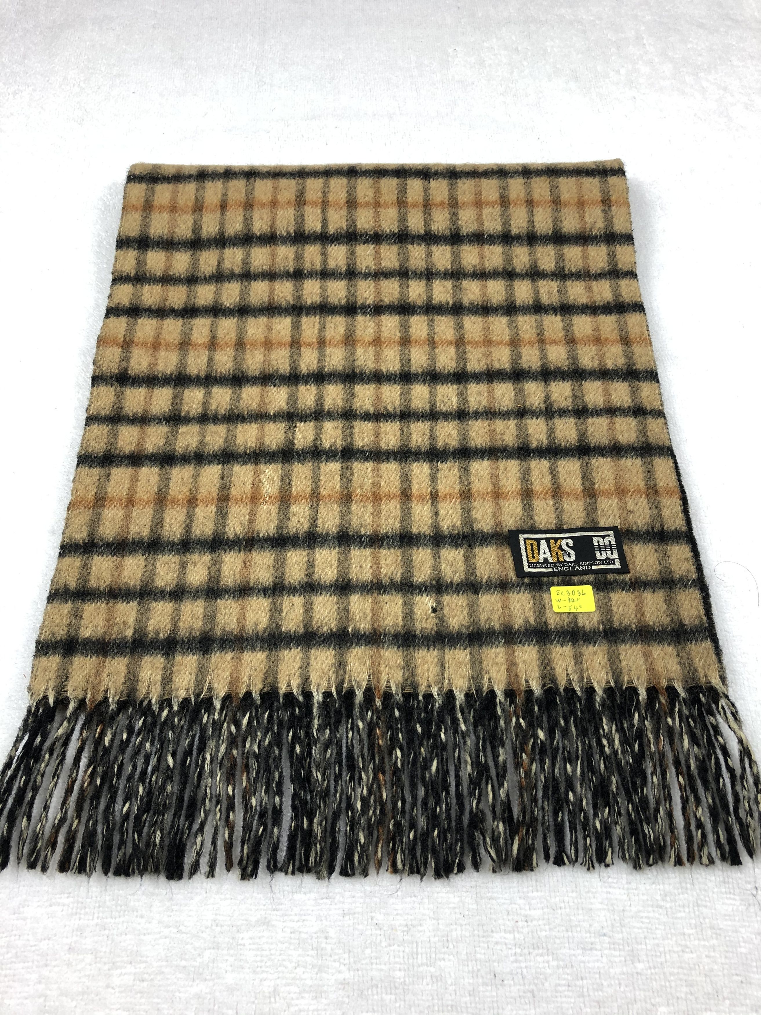 DAKS Daks London Wool Scarf / Muffler / Neckwear Size ONE SIZE - 4 Thumbnail