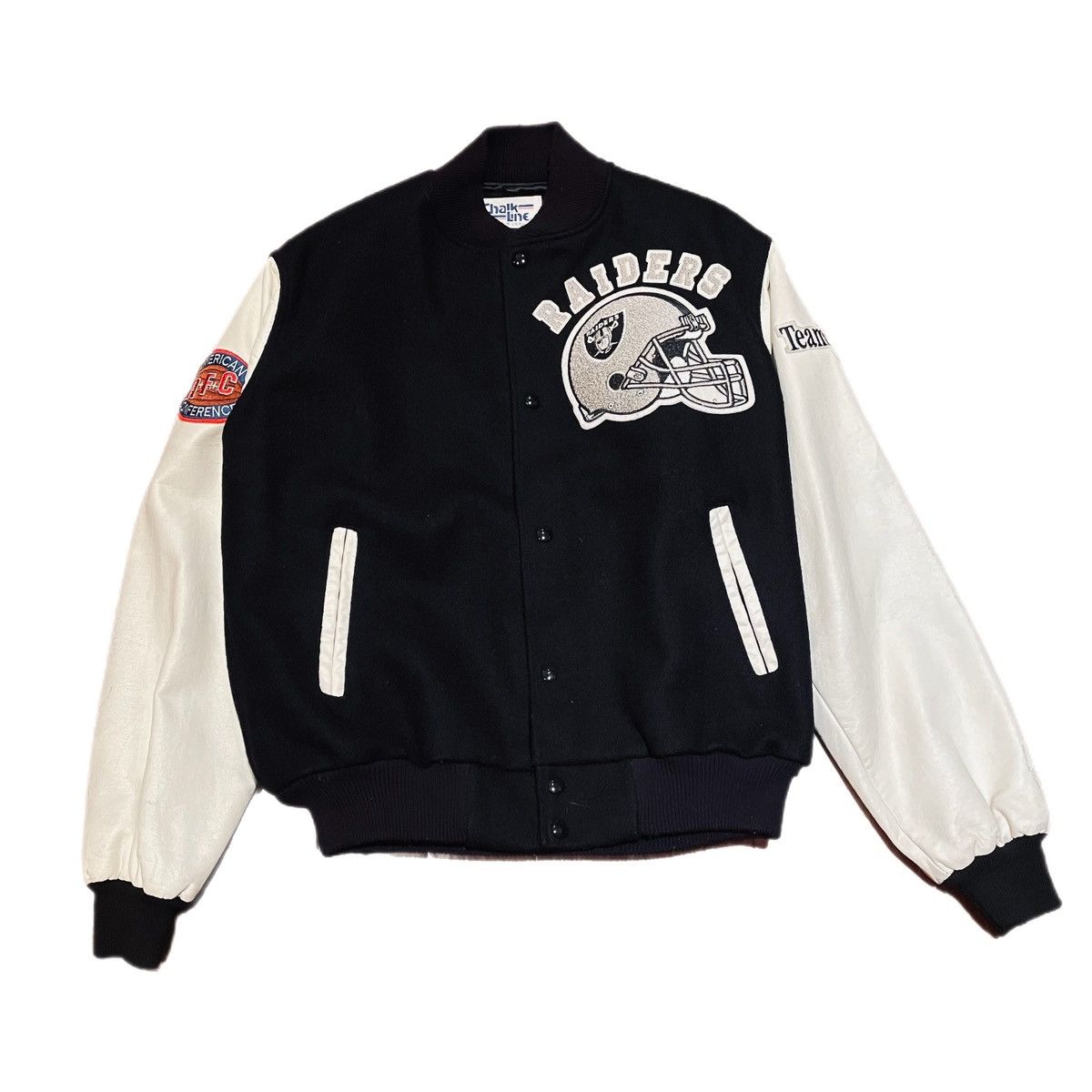 Jackets & Coats, Vintage Rare Varsity Jacket Raiders Original Chalk Line  Xl