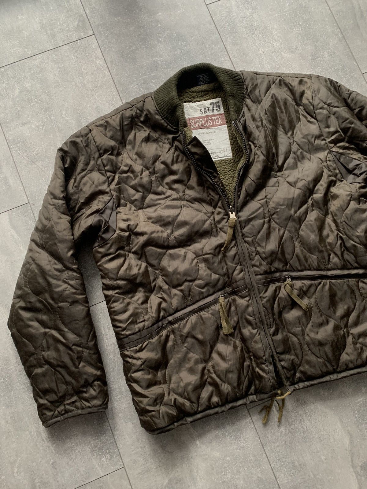 Other Surplus vintage khaki bomber usaf jacket military lining Size US XL / EU 56 / 4 - 2 Thumbnail