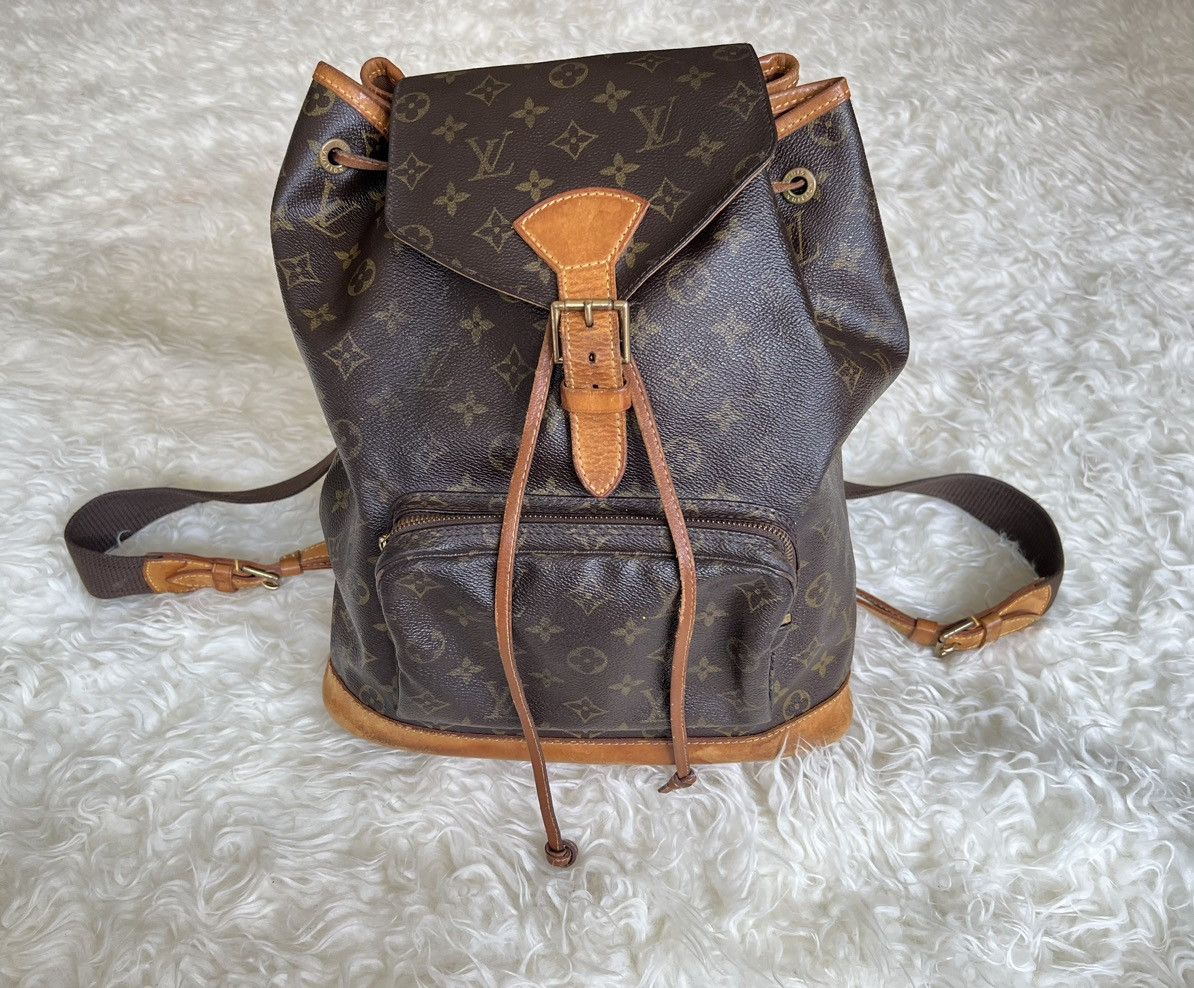 LOUIS VUITTON Louis Vuitton Montsouris MM rucksack daypack * junk