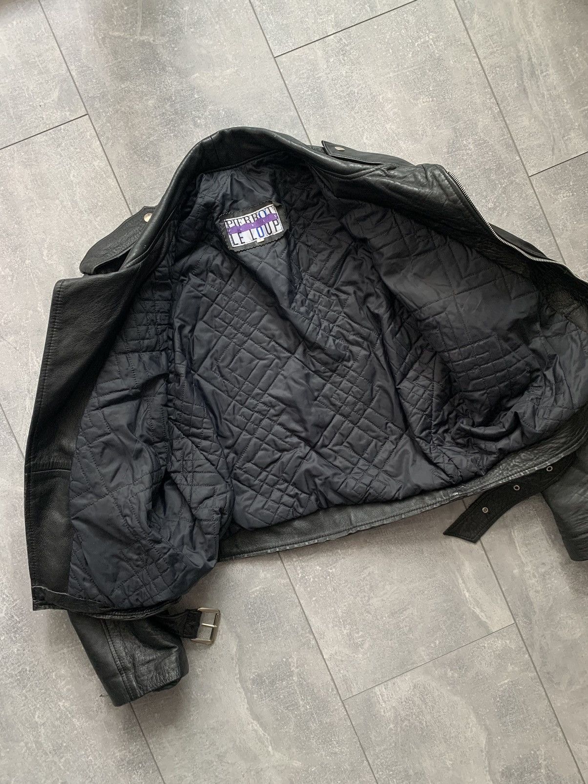 Designer Vintage perfecto leather biker oblique jacket Size US M / EU 48-50 / 2 - 7 Thumbnail