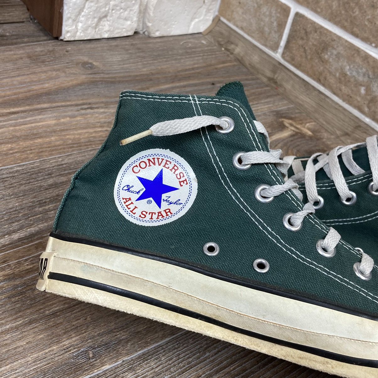 Converse Vintage Converse chuck Taylor Made in USA green sneakers Size US 6.5 / EU 39-40 - 3 Thumbnail