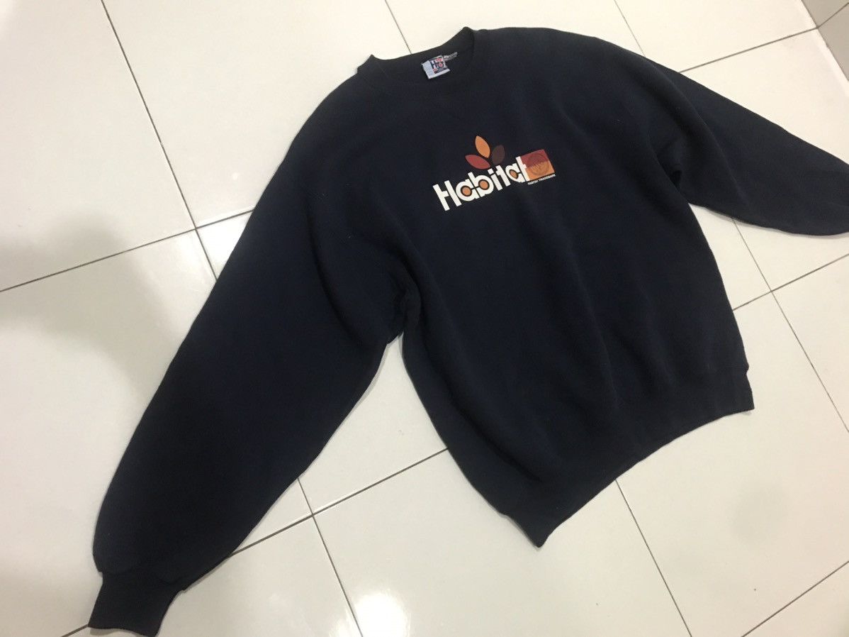 Habitat 🔥Vintage🔥 90's Habitat Classic Logo Sweatshirt Made In USA Size US L / EU 52-54 / 3 - 3 Thumbnail