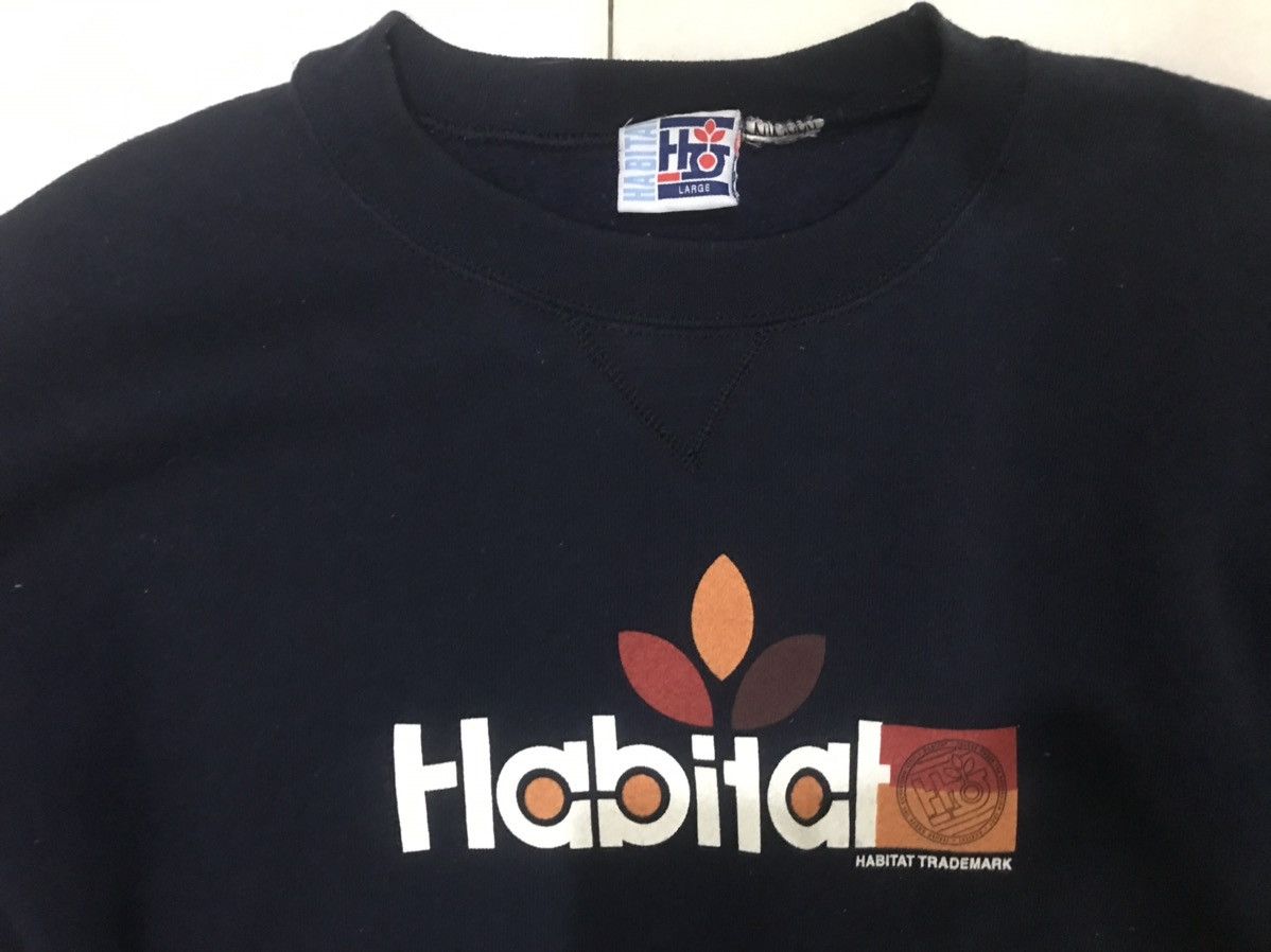 Habitat 🔥Vintage🔥 90's Habitat Classic Logo Sweatshirt Made In USA Size US L / EU 52-54 / 3 - 5 Thumbnail