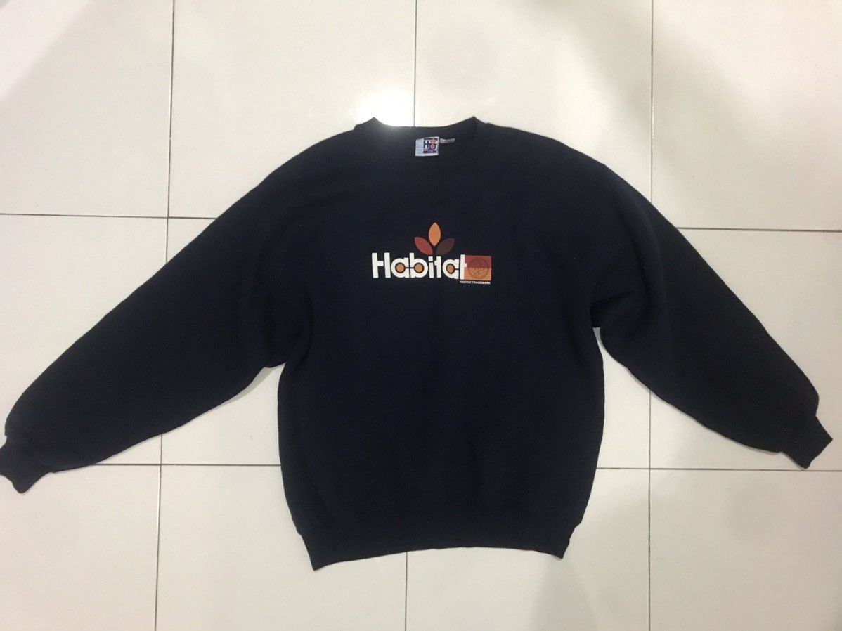 Habitat 🔥Vintage🔥 90's Habitat Classic Logo Sweatshirt Made In USA Size US L / EU 52-54 / 3 - 2 Thumbnail