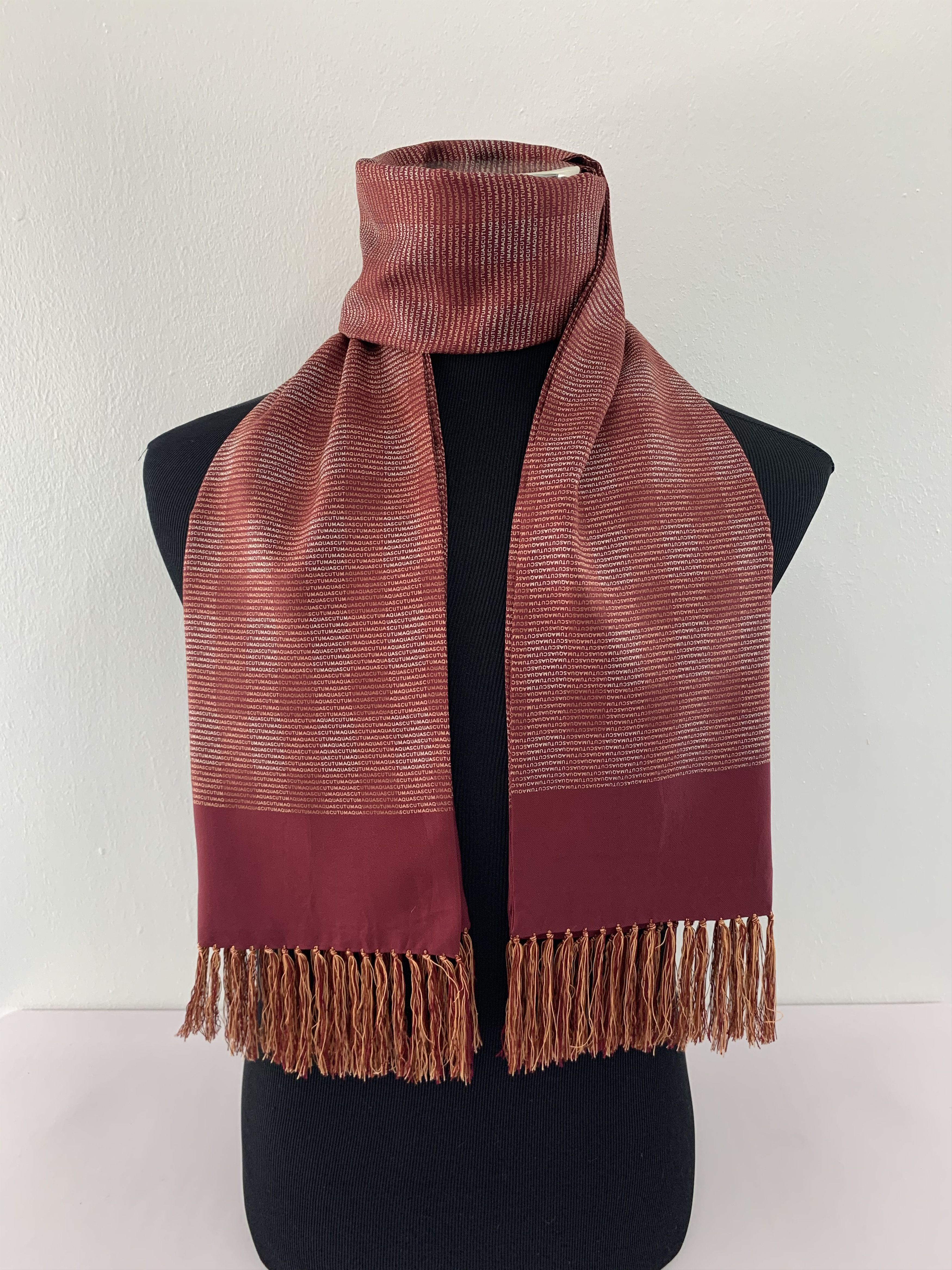 Aquascutum Silk Scarf Silk Muffler Neckwear BL4154