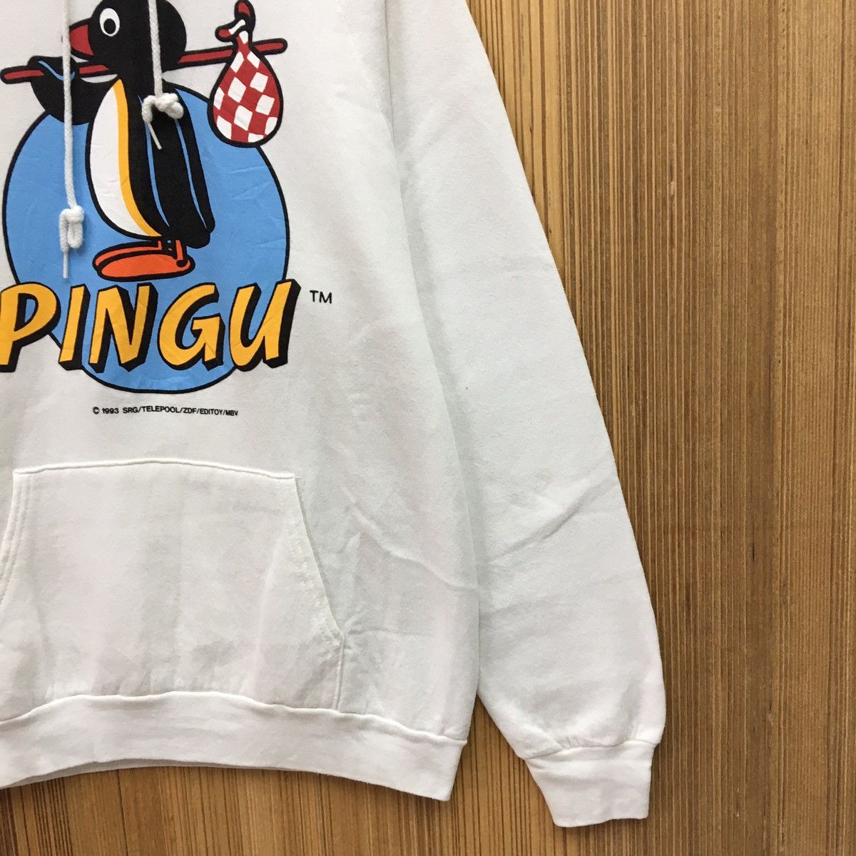 Cartoon Network × Fruit Of The Loom Pingu Cartoon Vintage Hoodie Size US M / EU 48-50 / 2 - 4 Thumbnail