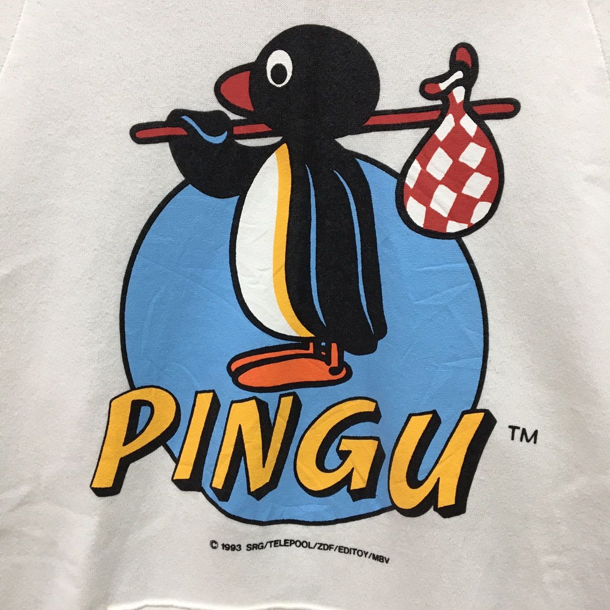 Cartoon Network × Fruit Of The Loom Pingu Cartoon Vintage Hoodie Size US M / EU 48-50 / 2 - 6 Thumbnail
