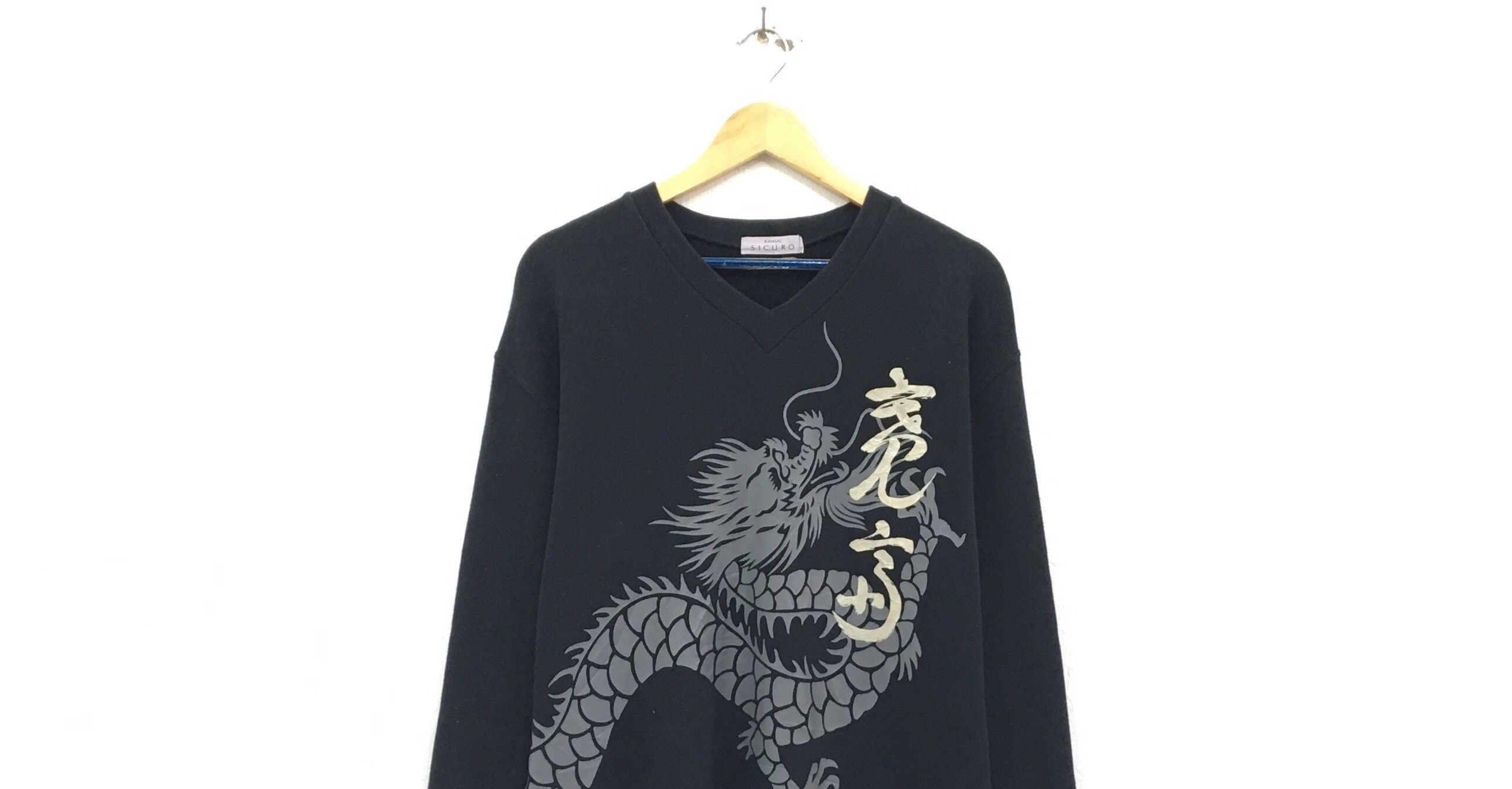 Designer × Japanese Brand × Kansai Yamamoto KANSAI YAMAMOTO Sicuro Crewneck Long Sleeve Tee Size US M / EU 48-50 / 2 - 3 Thumbnail