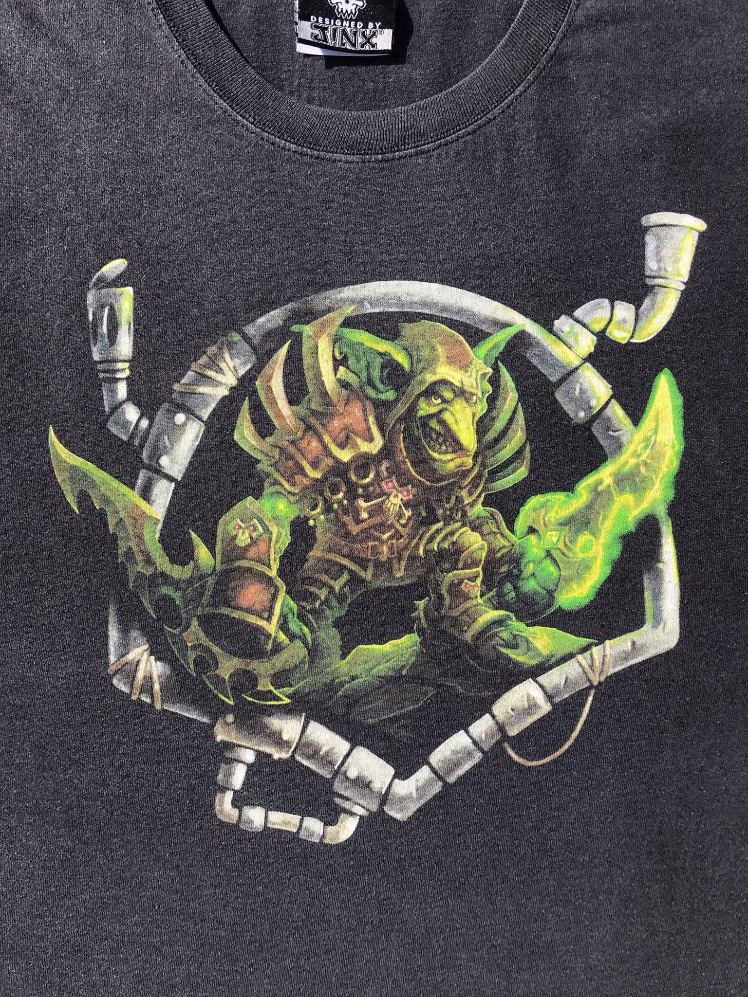 Band Tees × Playstation Vintage 00s Goblin Warcraf Blizzard Game Promo T Shirt Size US XL / EU 56 / 4 - 2 Thumbnail
