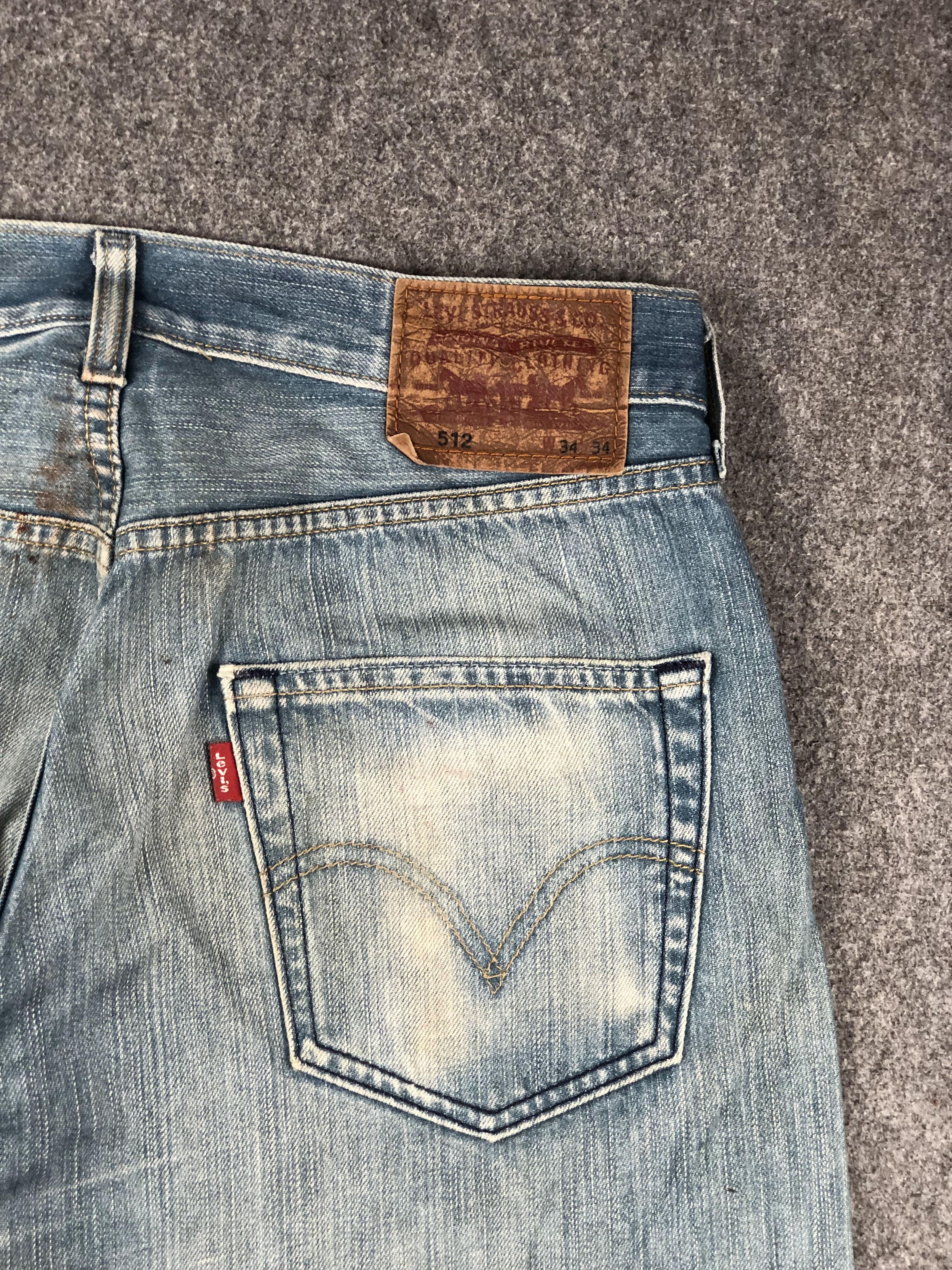 Levi's Vintage Levis 512 Faded Blue Jeans DP2267 Size US 33 - 17 Thumbnail