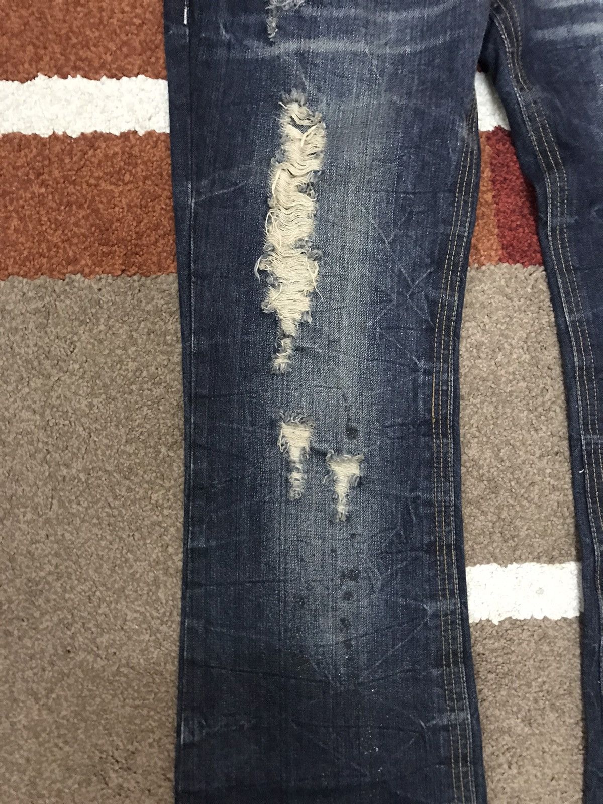 Other FLARE🔥Skull Very Rare Distressed Painter Flare Jeans Size US 32 / EU 48 - 8 Thumbnail