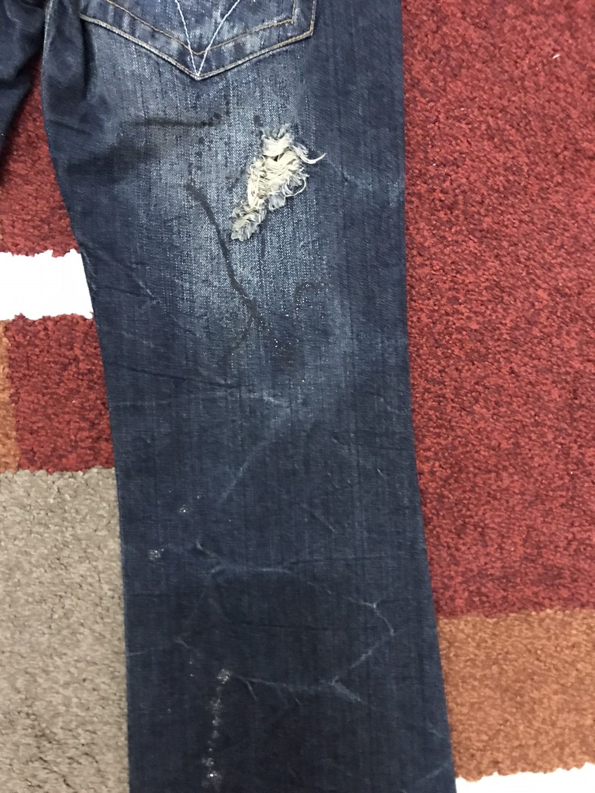Other FLARE🔥Skull Very Rare Distressed Painter Flare Jeans Size US 32 / EU 48 - 19 Thumbnail