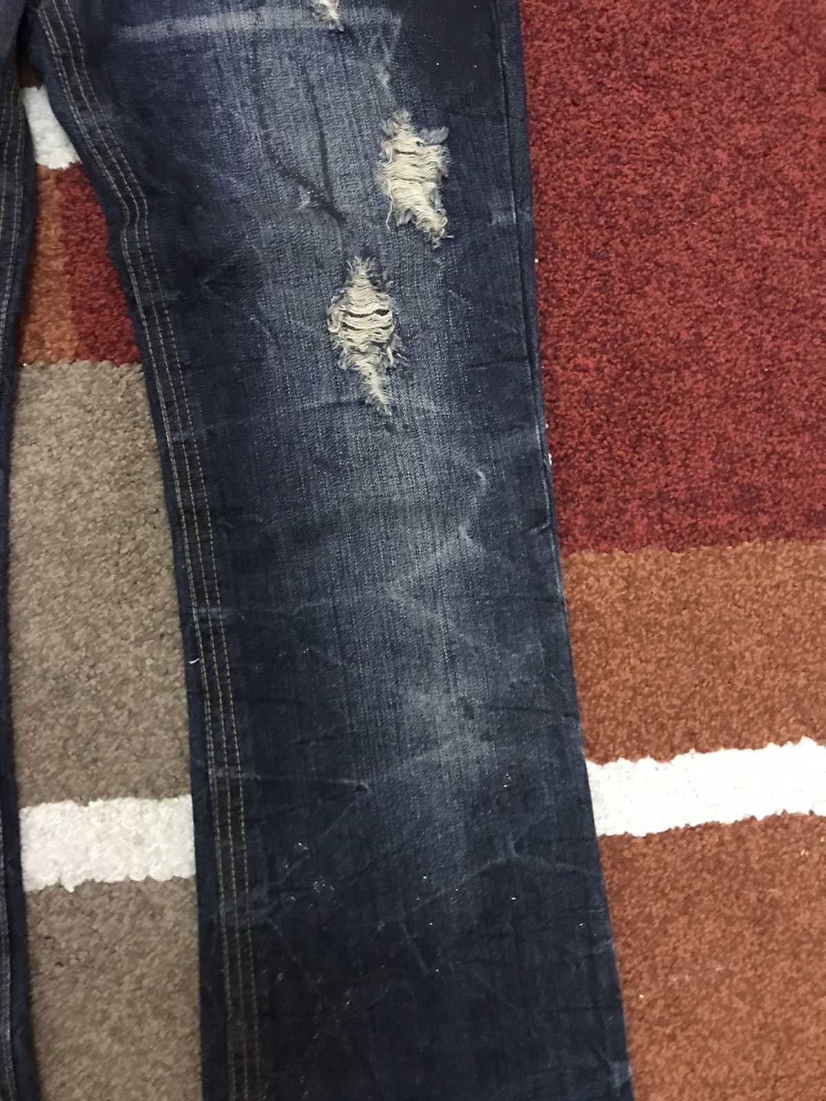 Other FLARE🔥Skull Very Rare Distressed Painter Flare Jeans Size US 32 / EU 48 - 11 Thumbnail