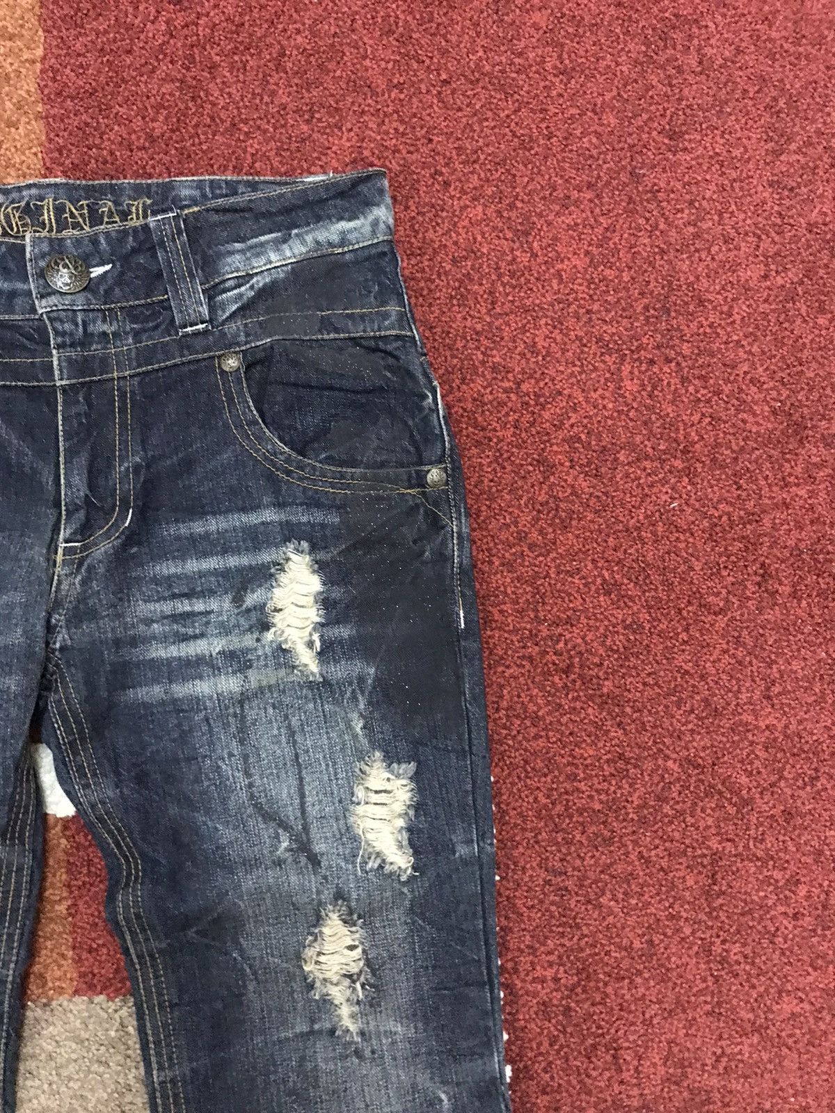 Other FLARE🔥Skull Very Rare Distressed Painter Flare Jeans Size US 32 / EU 48 - 10 Thumbnail