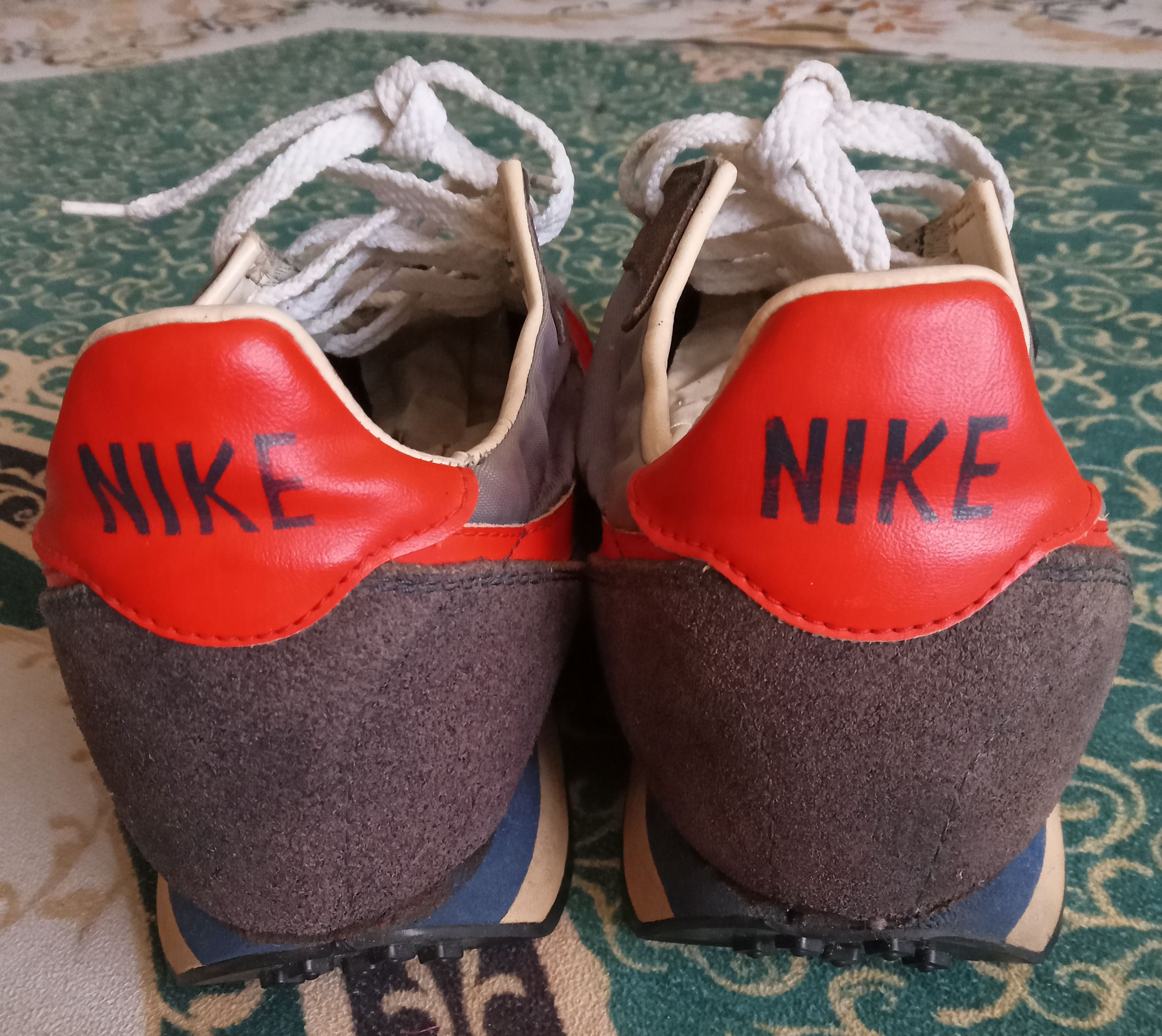 Vintage Rare SAMPLES Mens Nikes Slip On Shoes Blue/Black Clog Size Mens US 9 Vintage 80s Nike shoes Size: 11.5 Condition:... | Depop main image 3