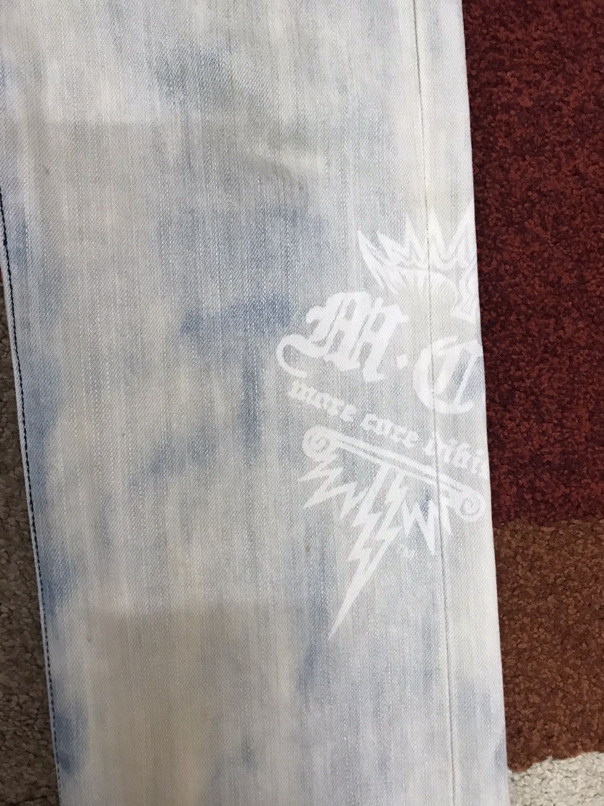 Japanese Brand more core division Japan Punk Acid Wash Distressed Jeans Size US 31 - 5 Thumbnail