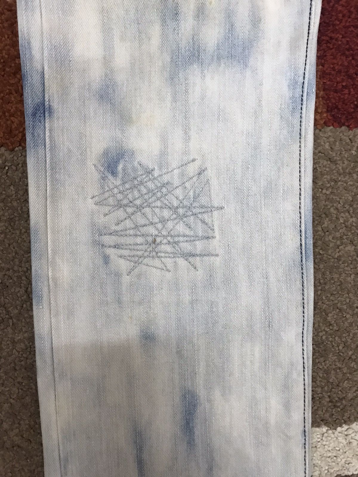 Japanese Brand more core division Japan Punk Acid Wash Distressed Jeans Size US 31 - 4 Thumbnail