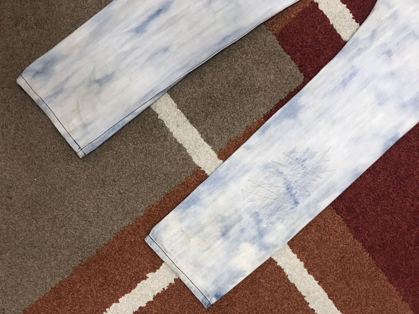 Japanese Brand more core division Japan Punk Acid Wash Distressed Jeans Size US 31 - 13 Thumbnail