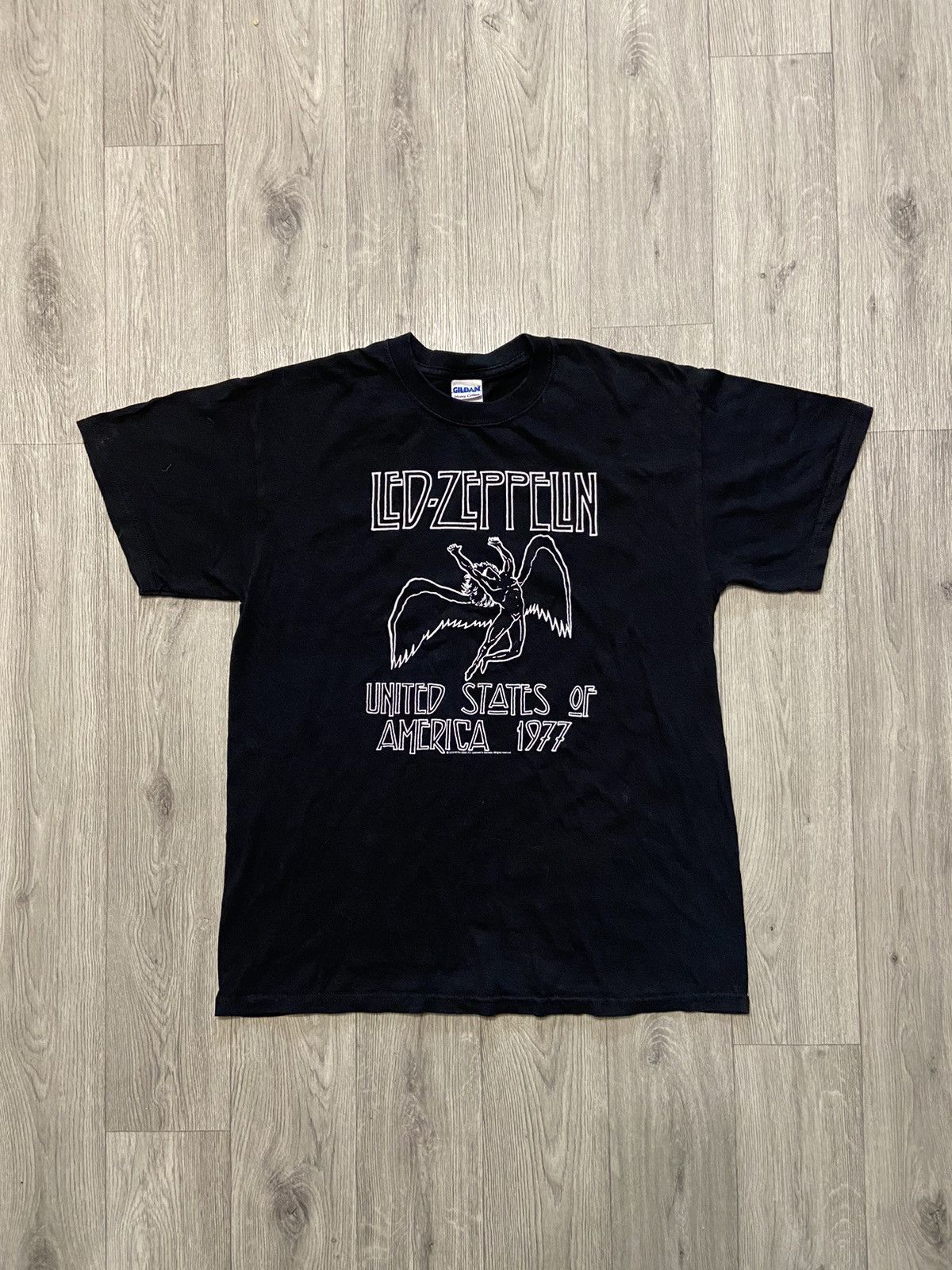 Band Tees × Led Zeppelin × Vintage Vintage Led Zeppelin 2000 Black Rare Rock Band Tee Shirt M Size US M / EU 48-50 / 2 - 1 Thumbnail