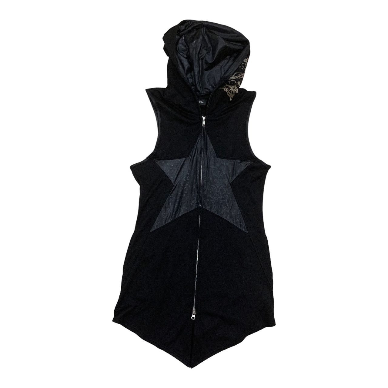 image of Archival Clothing x Seditionaries Super H.naoto Sixh Punk Star Sleeveless Hooded Vest in Black (Siz