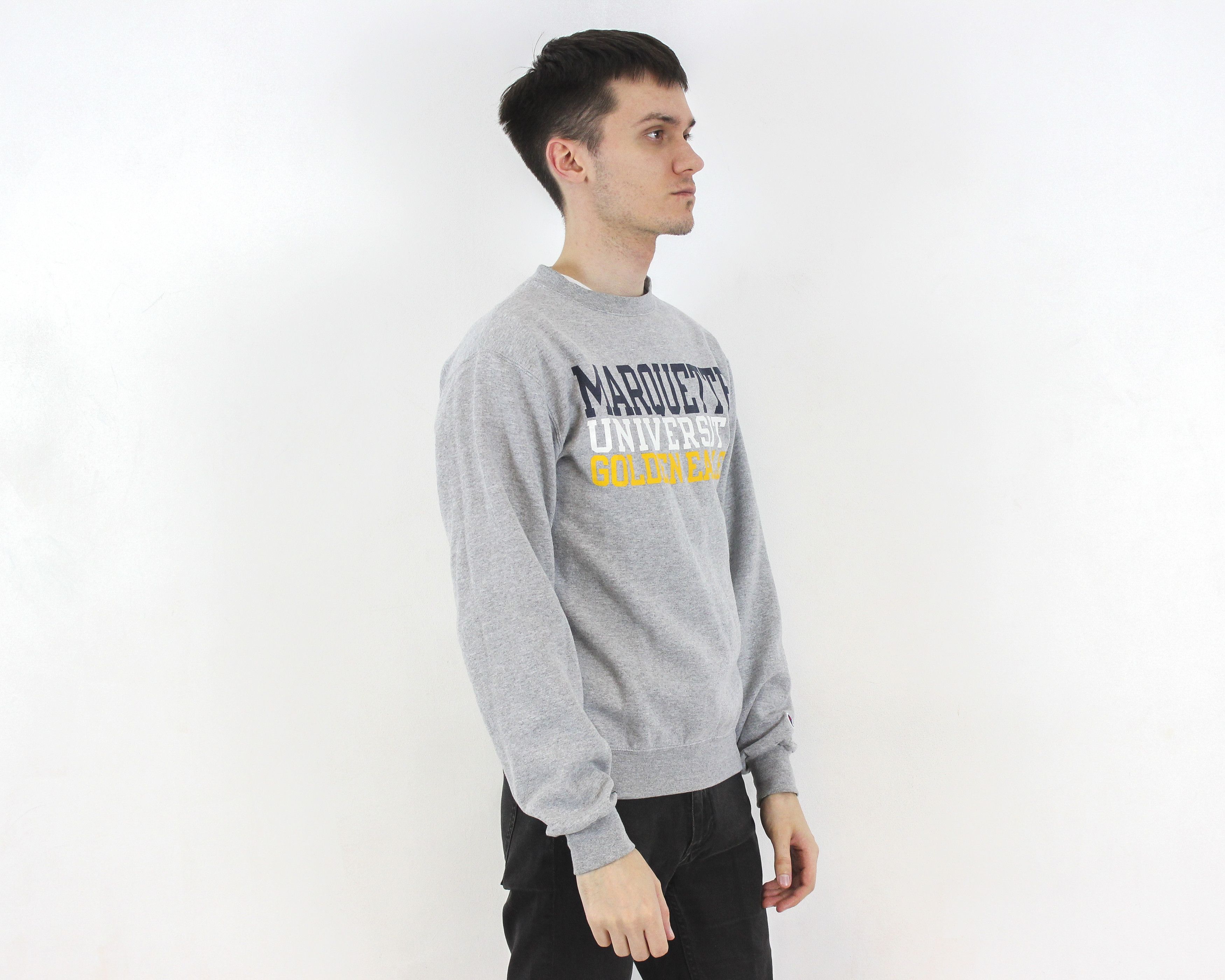 Champion Men S Marquette University Golden Eagles Pullover Jumper Top Size US S / EU 44-46 / 1 - 2 Thumbnail
