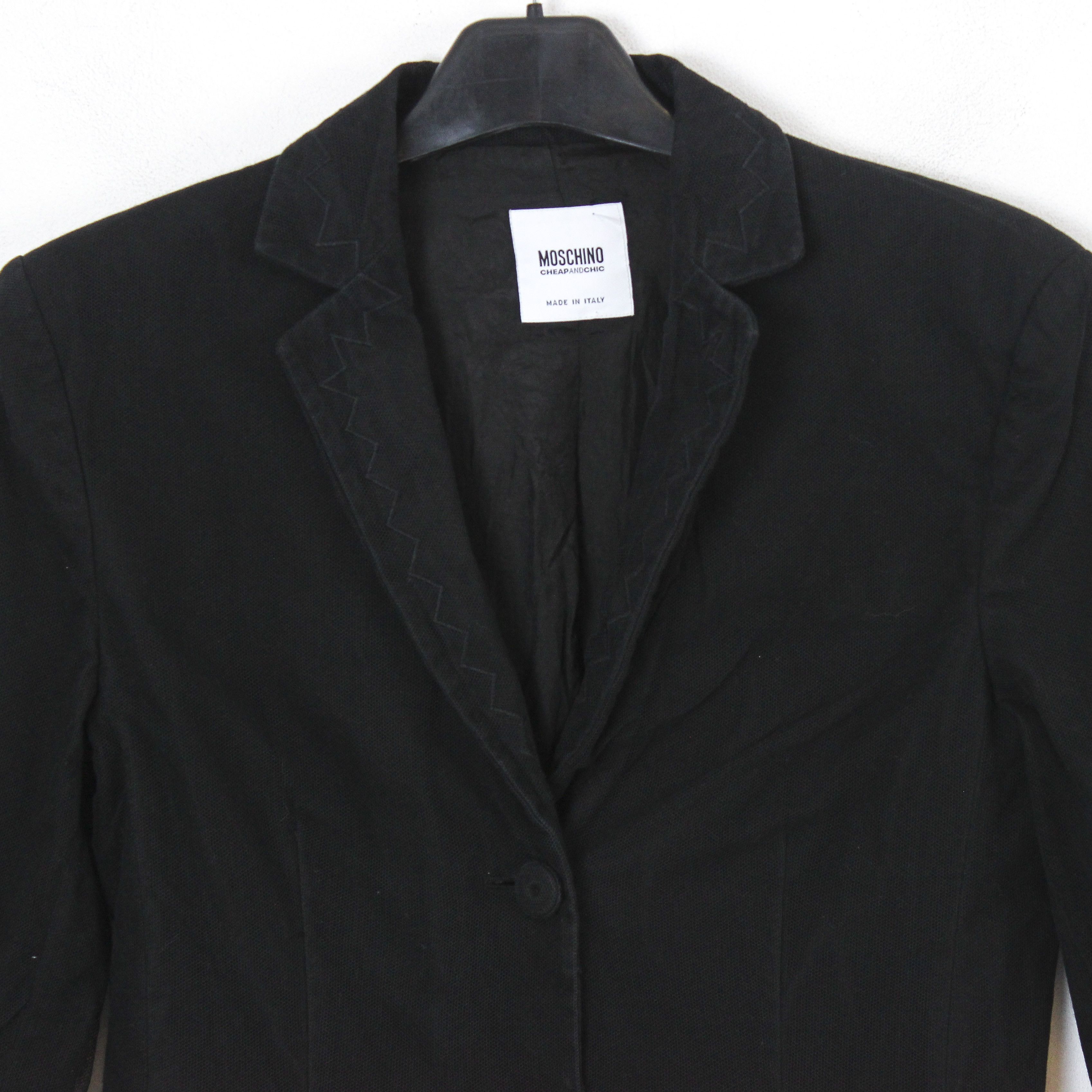 Moschino M/L Blazer Cotton Suit Jacket Sport Coat Button Up Top Size M / US 6-8 / IT 42-44 - 3 Thumbnail