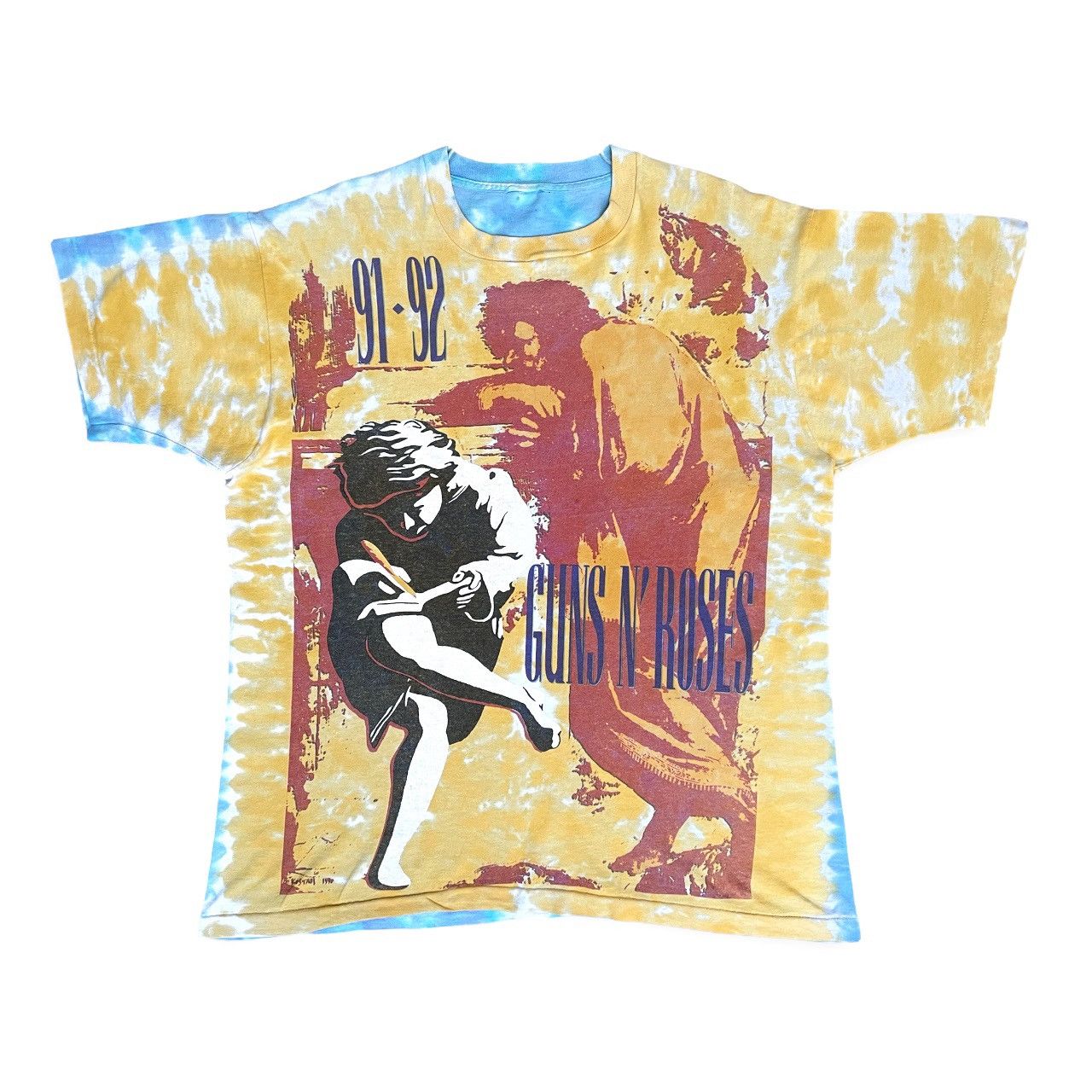 Vintage Guns N Roses Use Your Illusion Tie Dye Tour t shirt