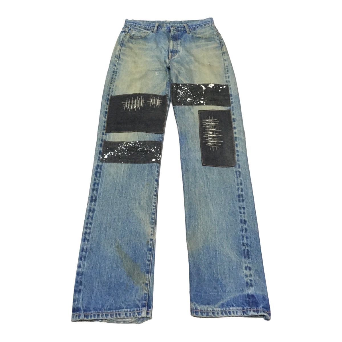 image of Distressed Denim x Whiz Limited Vintage Whiz Limited Distressed Jeans 2000S in Denim (Size 35)