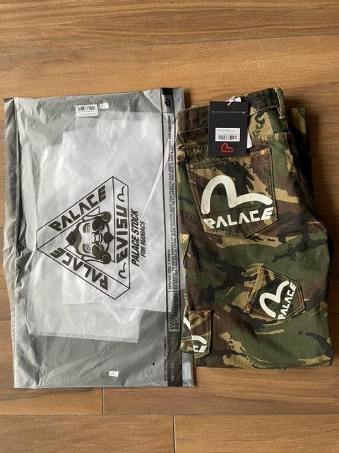 Evisu X Palace Camo multi pocket pants