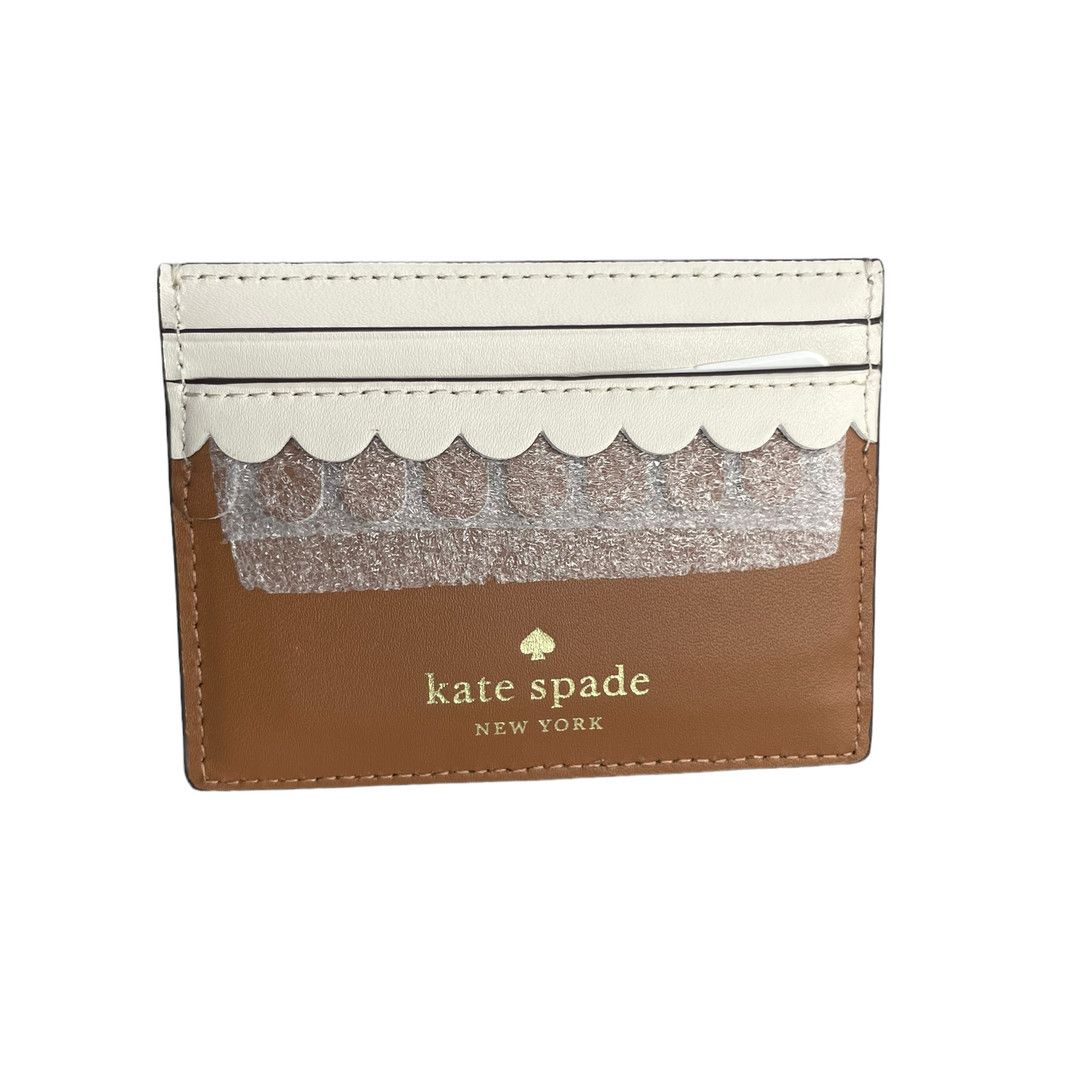Kate Spade Spade Gingerbread Small Slim Card Holder Smooth