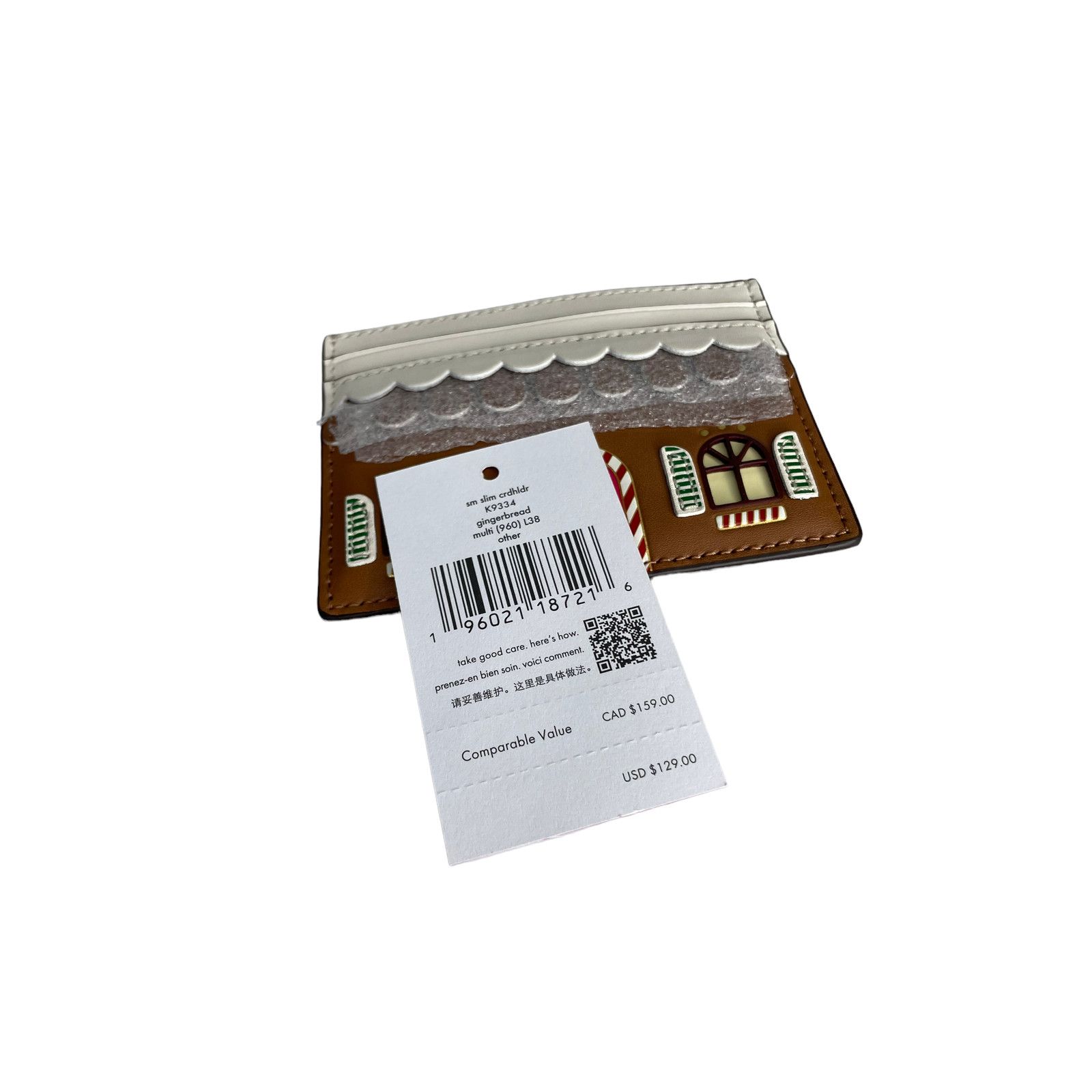 在庫有! Kate Spade★Gingerbread Small Slim Card Holder NWT Kate Spade Gingerbread House Small Slim Card Holder