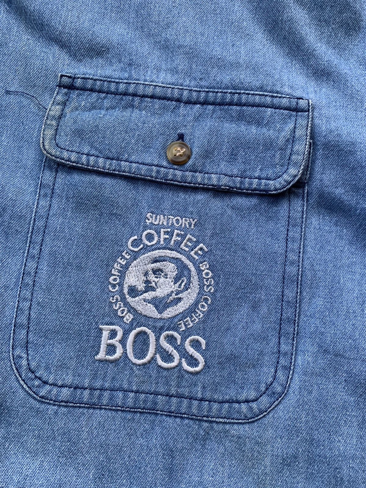 Japanese Brand Coffee Boss Denim Shirt Size US L / EU 52-54 / 3 - 2 Thumbnail