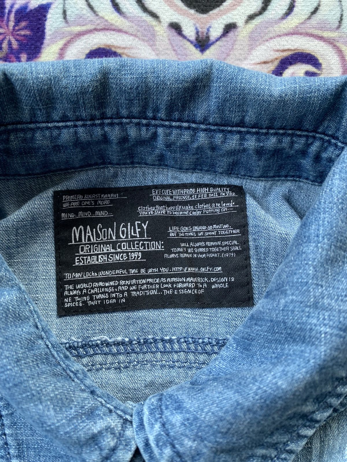 Japanese Brand Maison Gilfy Denim Shirt Size US XS / EU 42 / 0 - 3 Thumbnail