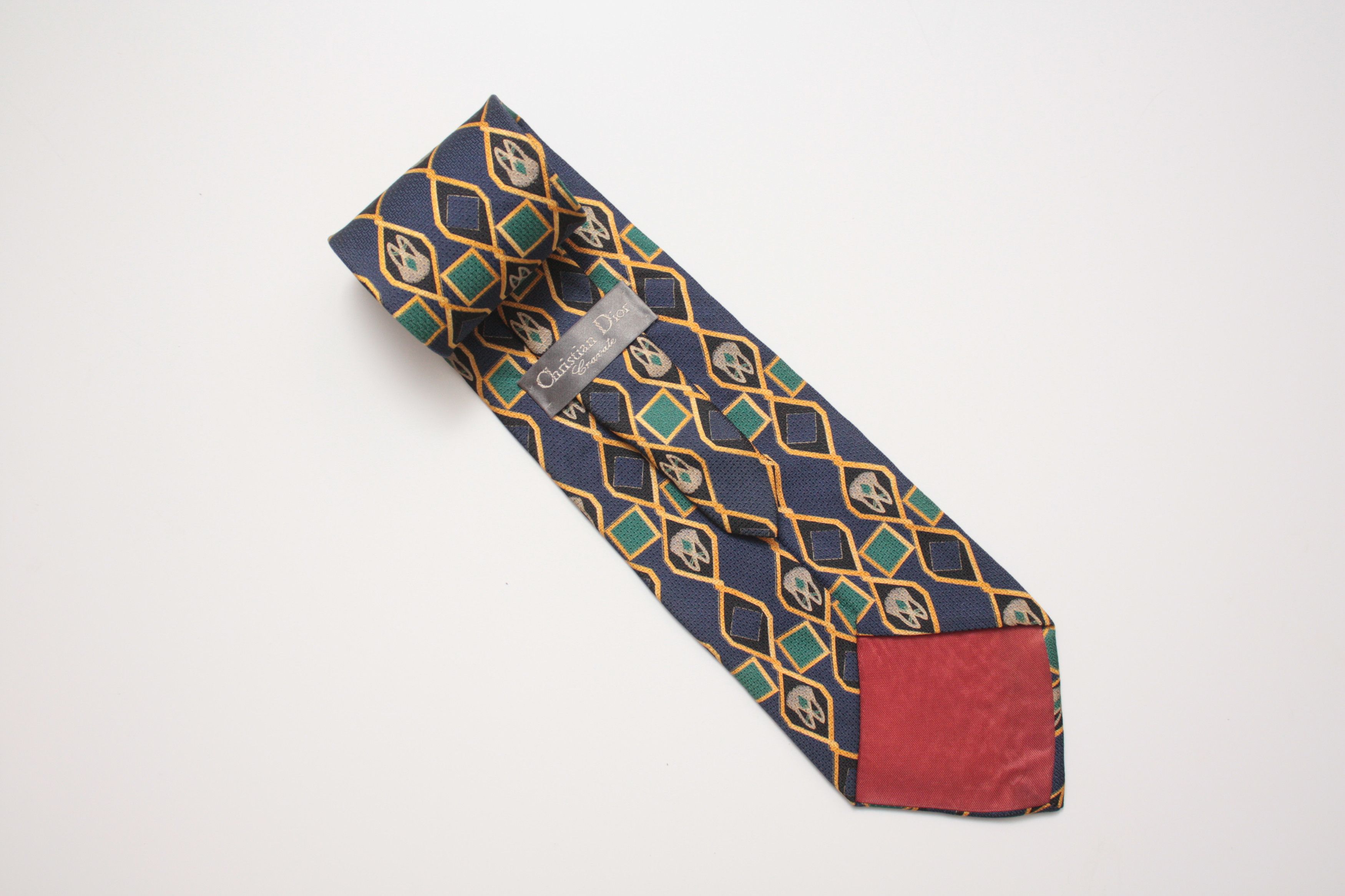 Christian Dior Monsieur Christian Dior Cravate Abstract Silk Tie Size ONE SIZE - 1 Thumbnail