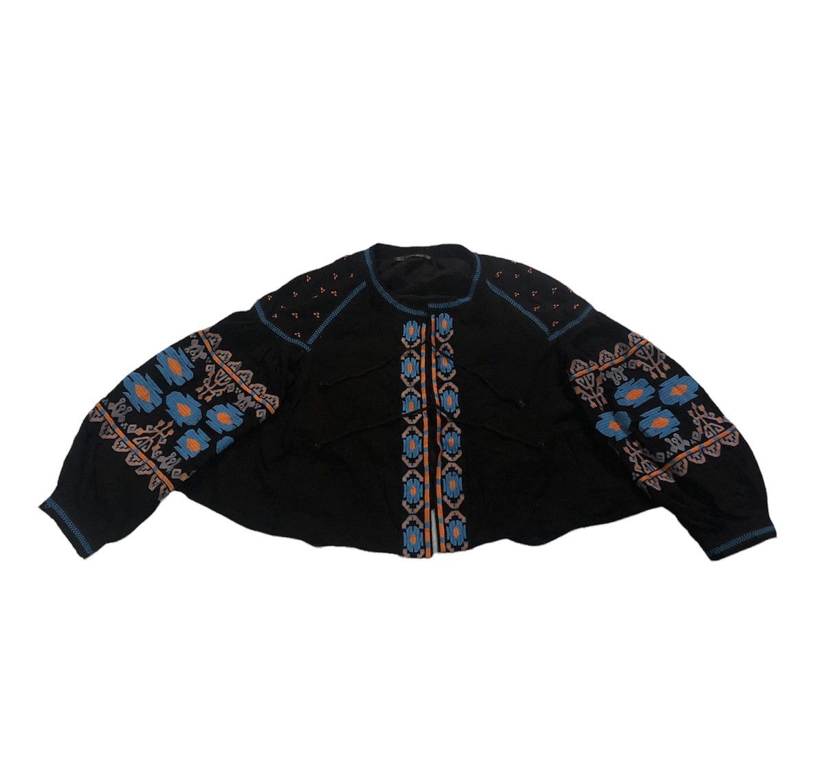 Japanese Brand DESIGNER LINJIASHOP EMBROIDERED CLOAK AND CAPES WRAP Size US M / EU 48-50 / 2 - 1 Thumbnail