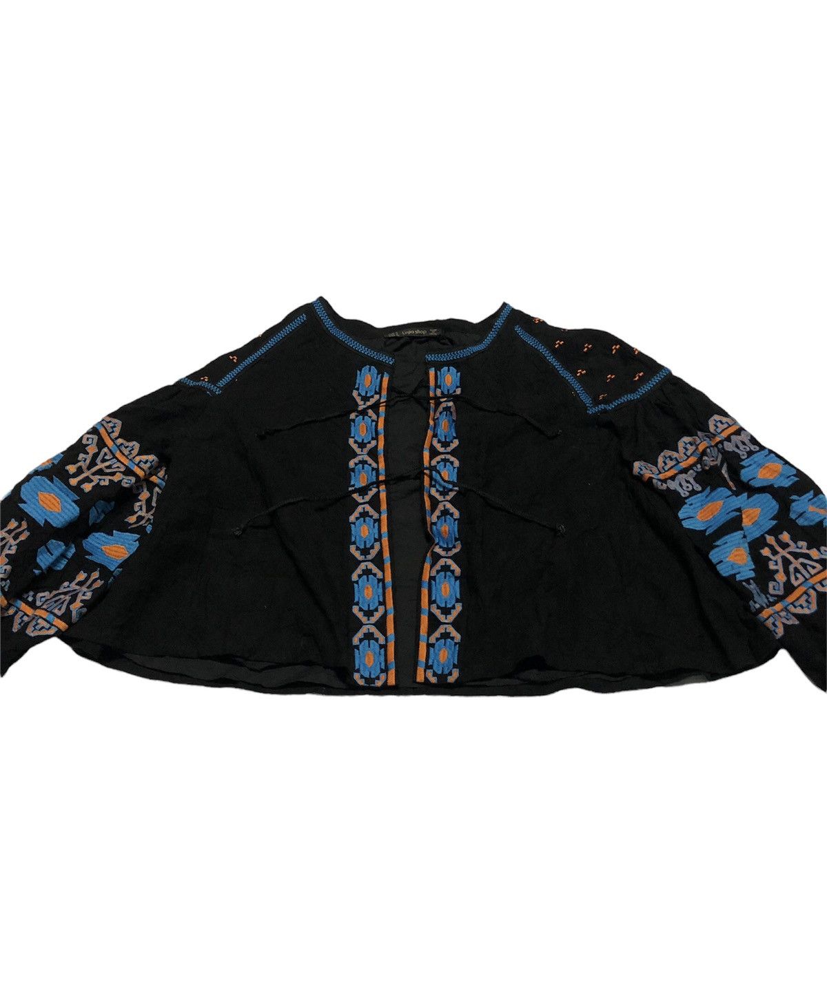 Japanese Brand DESIGNER LINJIASHOP EMBROIDERED CLOAK AND CAPES WRAP Size US M / EU 48-50 / 2 - 2 Thumbnail