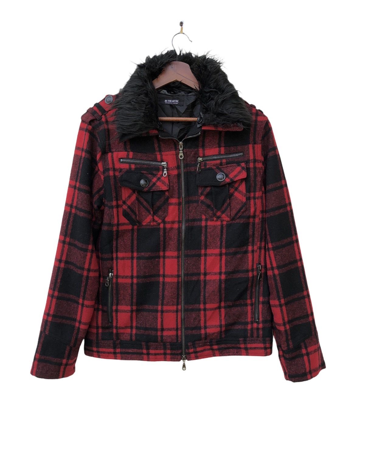 In The Attic 💥JAPANESE IN THE ATTIC REMOVABLE HOODIE TARTAN PRINTED Size US M / EU 48-50 / 2 - 1 Thumbnail