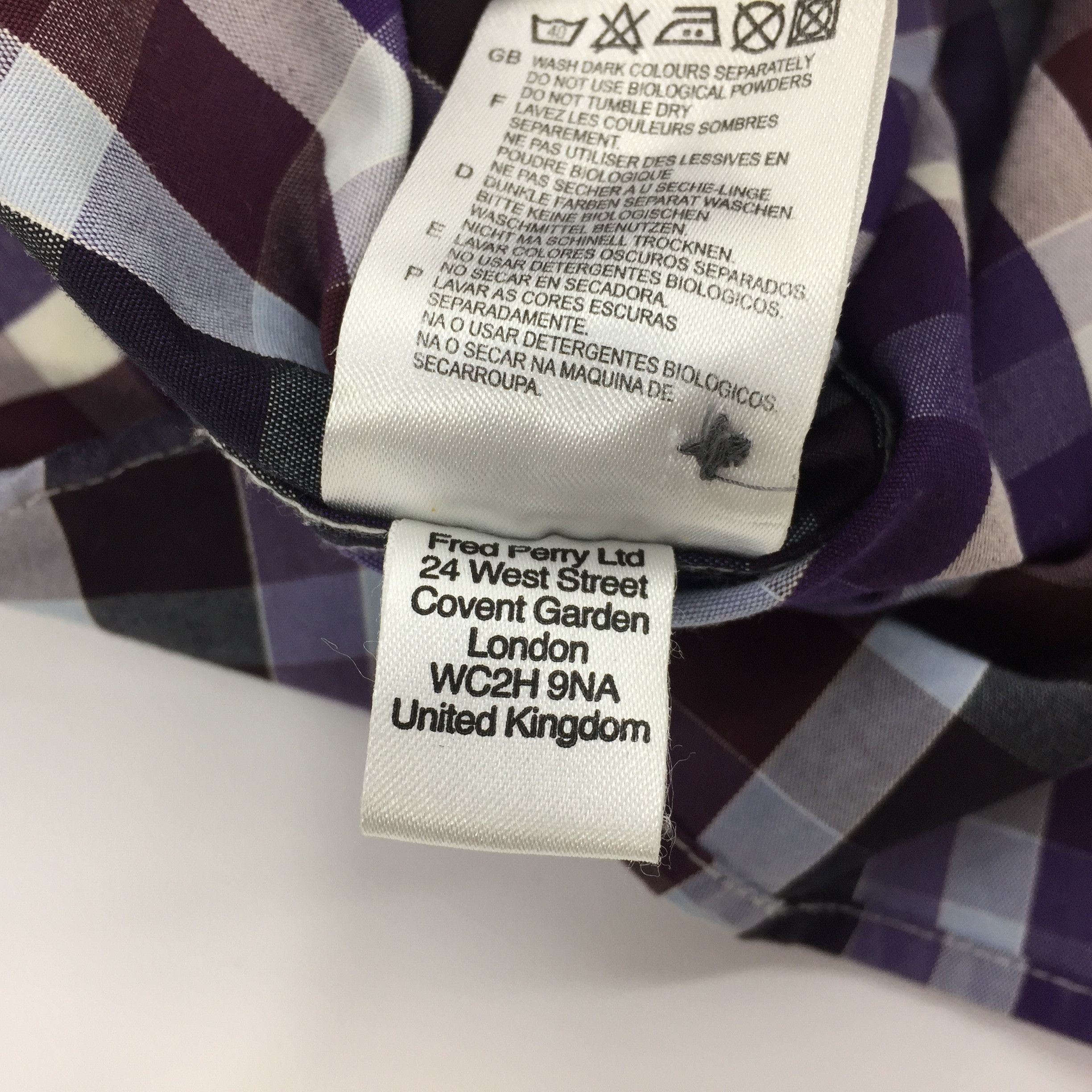 Designer × Fred Perry Fred Perry Pocket Logo Casual Men's Button Up Plaid Shirt Size US M / EU 48-50 / 2 - 7 Thumbnail